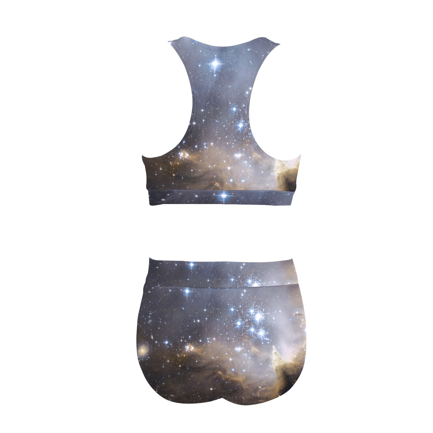 Night Galaxy Crop Top Bikini Set