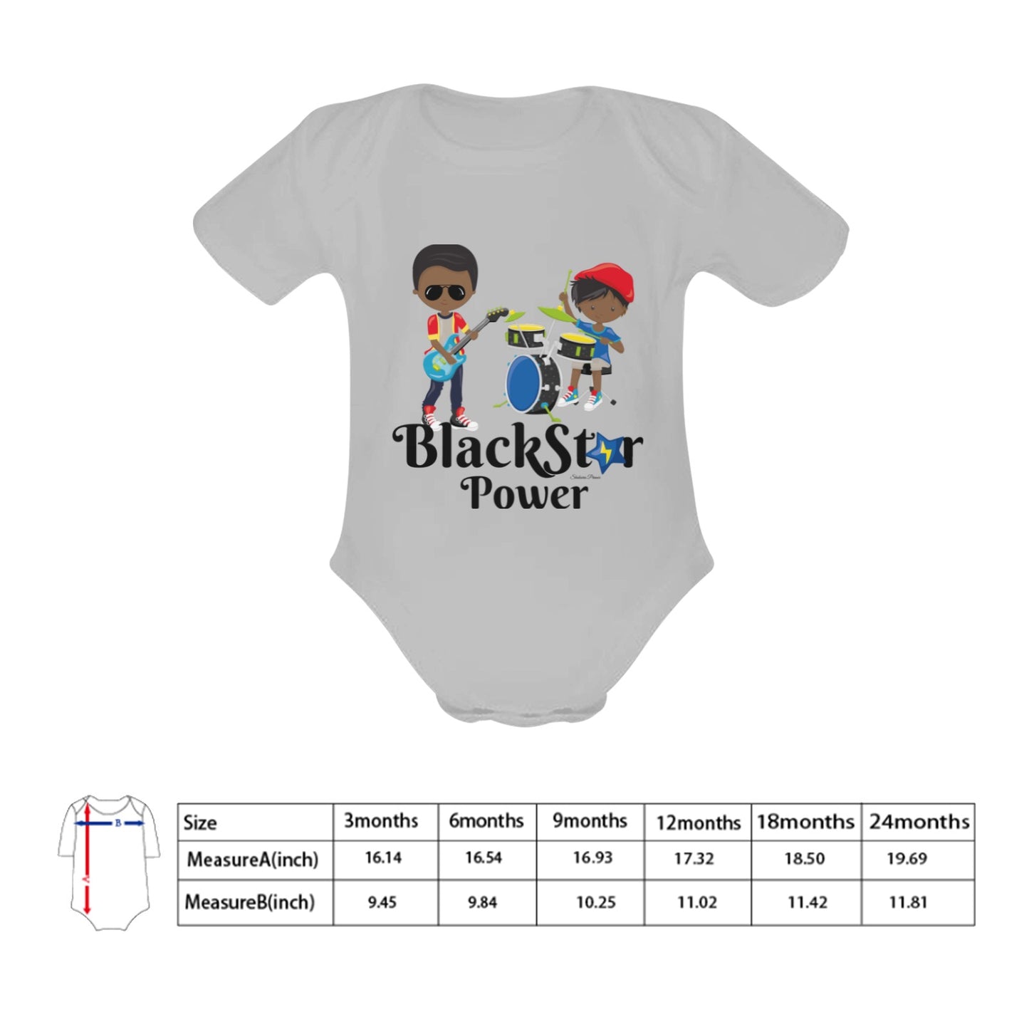 Black Star Baby Onesie