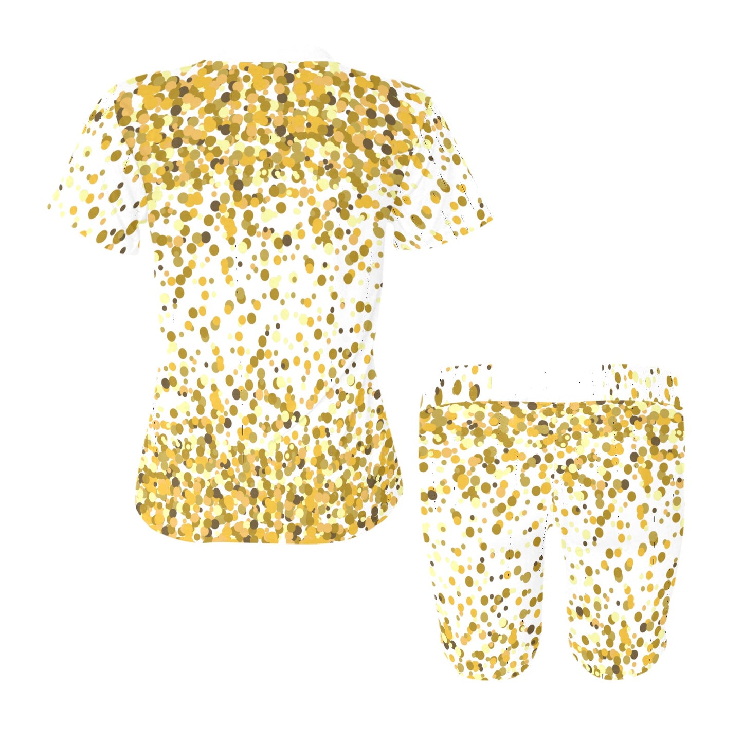 Gold Confetti Women's Short Set