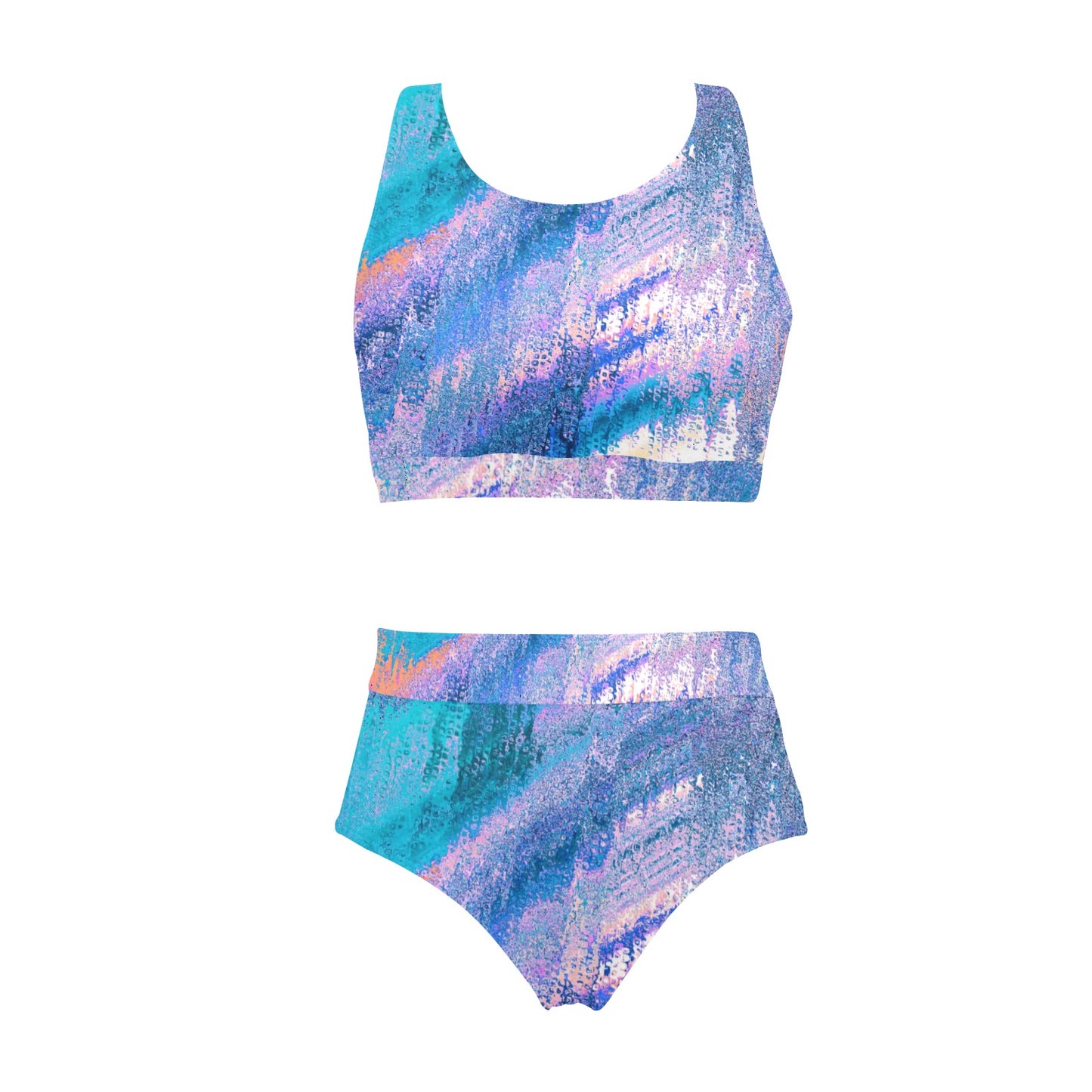 Pastel Blends Crop Top Bikini Set