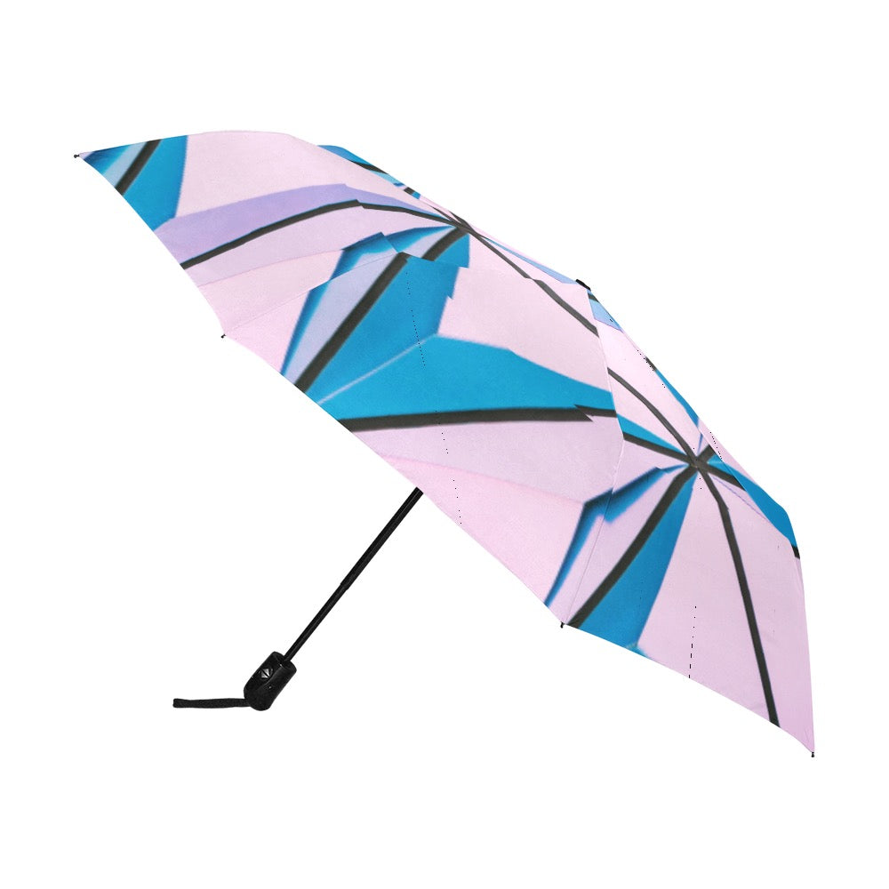 Pink Abstract Anti-UV Auto-Foldable Umbrella