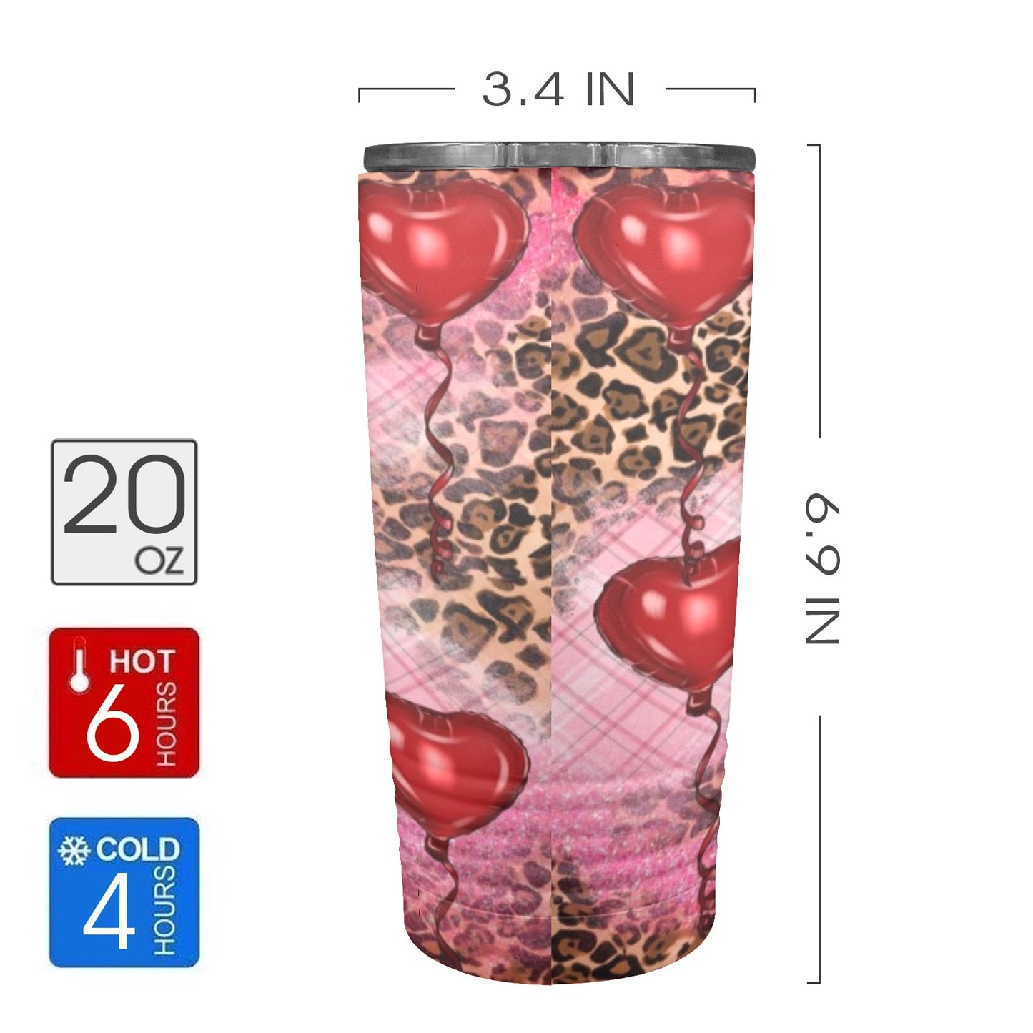 Love Valentines Day 20oz Insulated Stainless Steel Mobile Tumbler