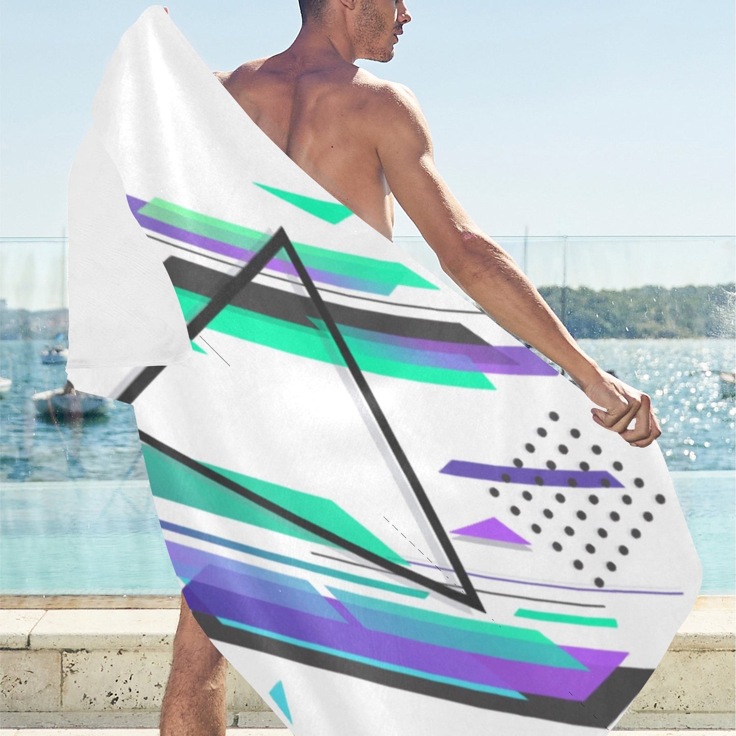 Retro Skate Beach Towel 32"x 71"