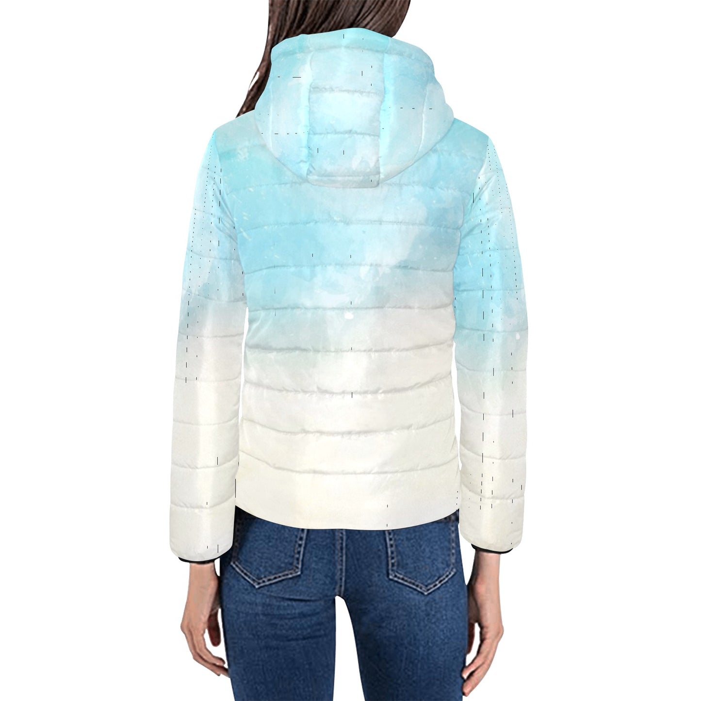 Bluish Women's Hooded Jacket