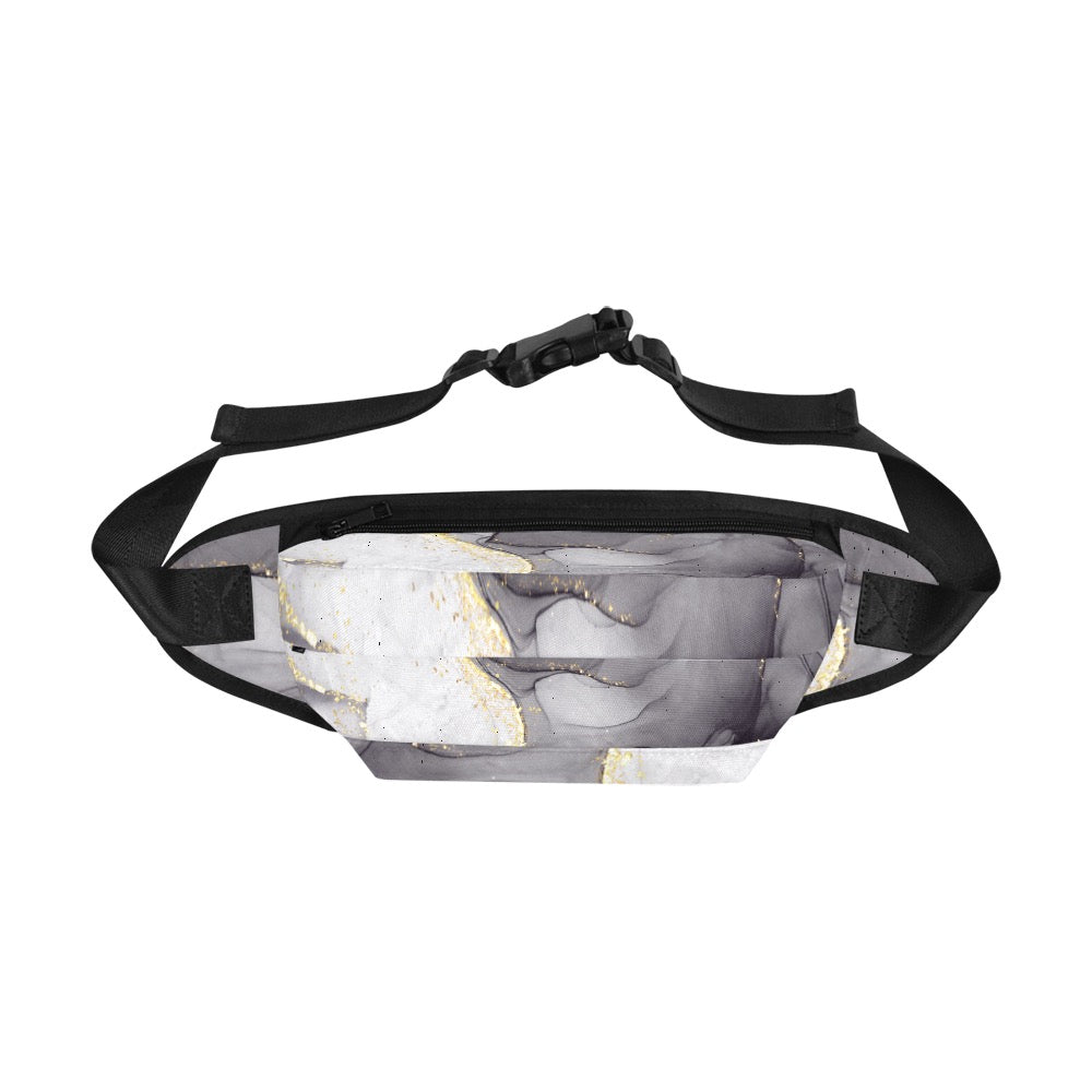 Grey Marble Fanny Pack/Large