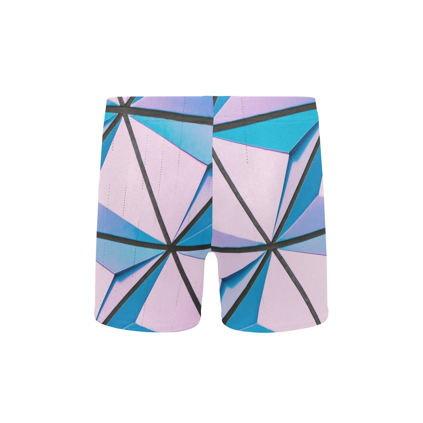 pink Abstract Little Boys' Swimming Trunks