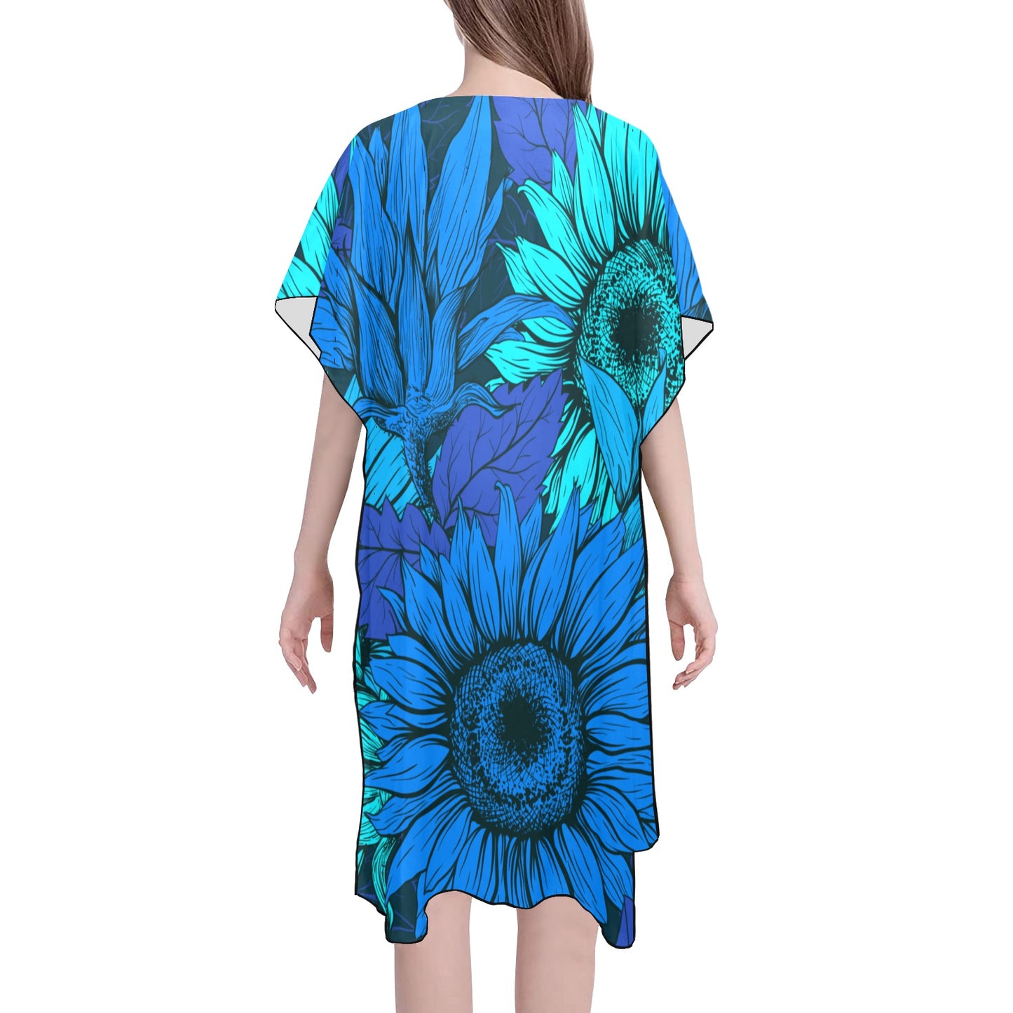 Blue Flow Chiffon Cover Up