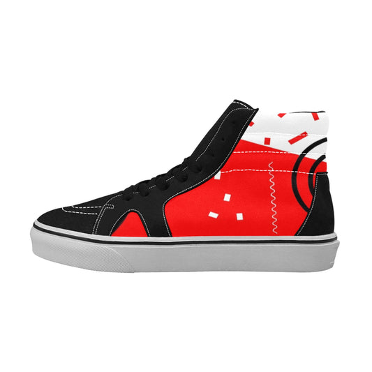 Red Does It Good Men's High Top Skateboarding Shoes