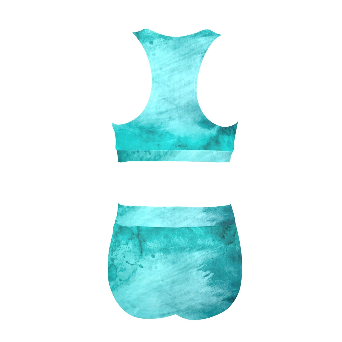 Blue Lagoon Crop Top Bikini Set