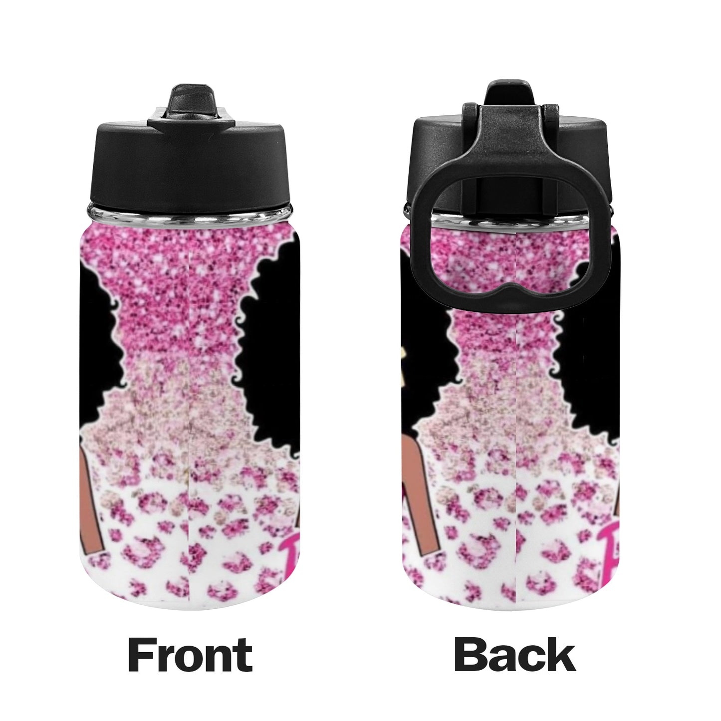 Barbie Kids Water Bottle with Straw Lid (12 oz)