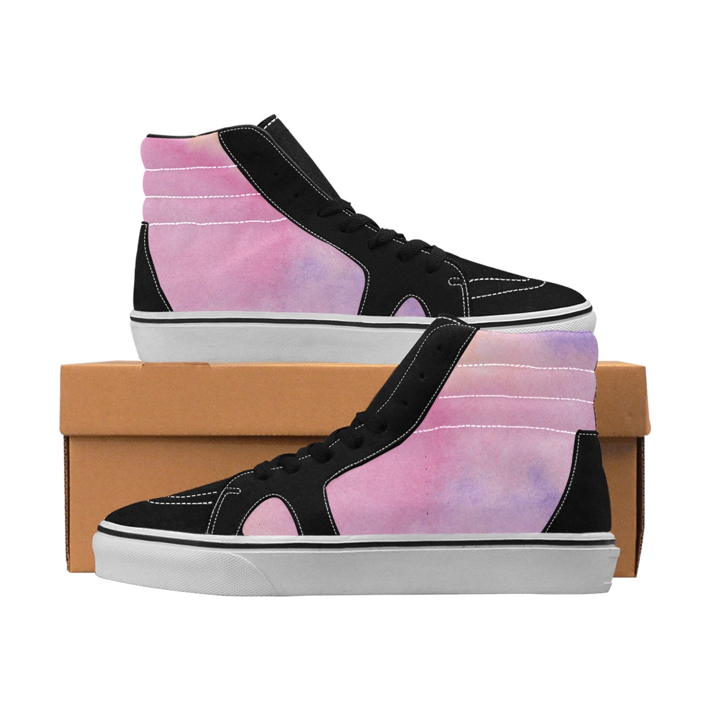 Pink-ish Women's High Top Skateboarding Shoes