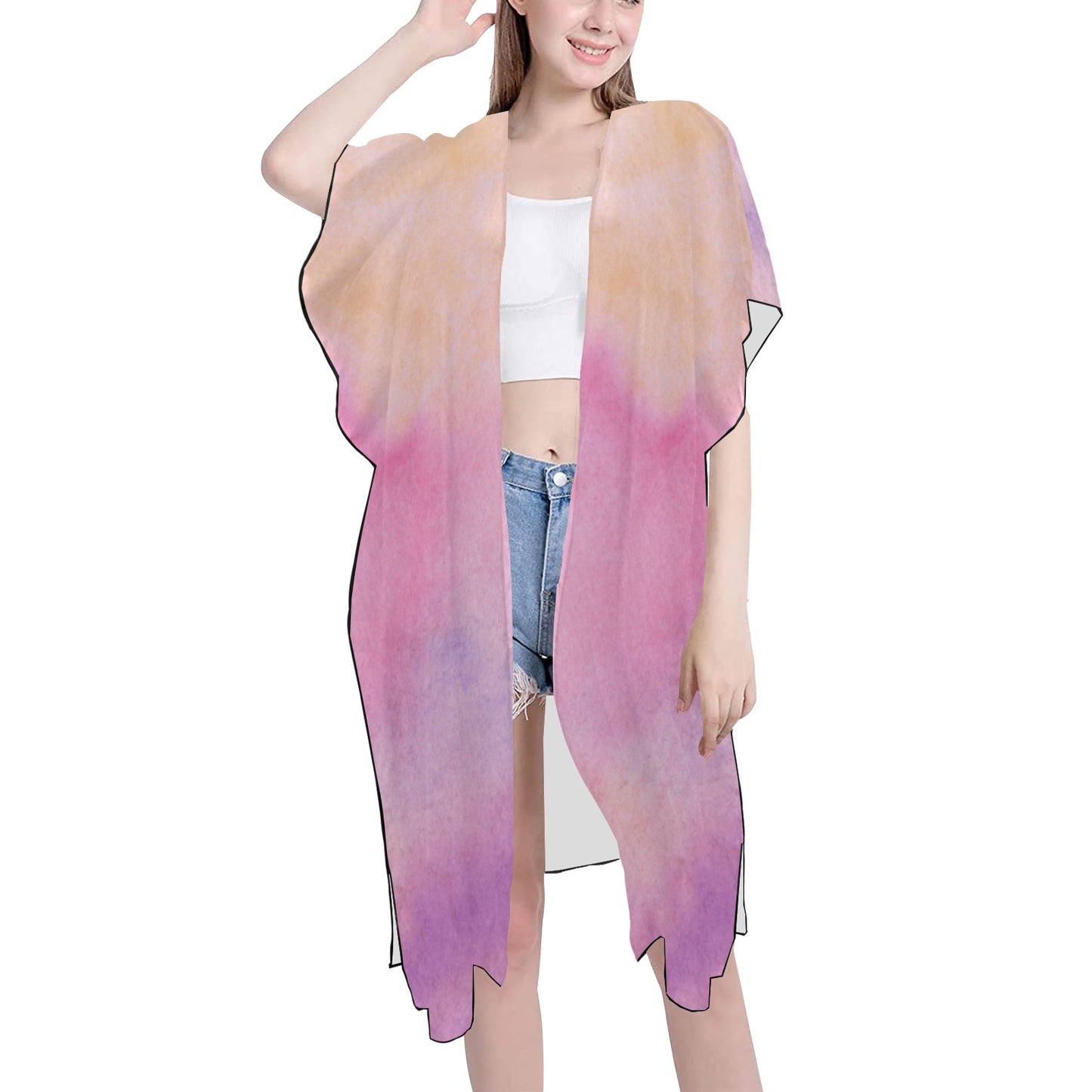 Pink-ish  Chiffon Cover Up