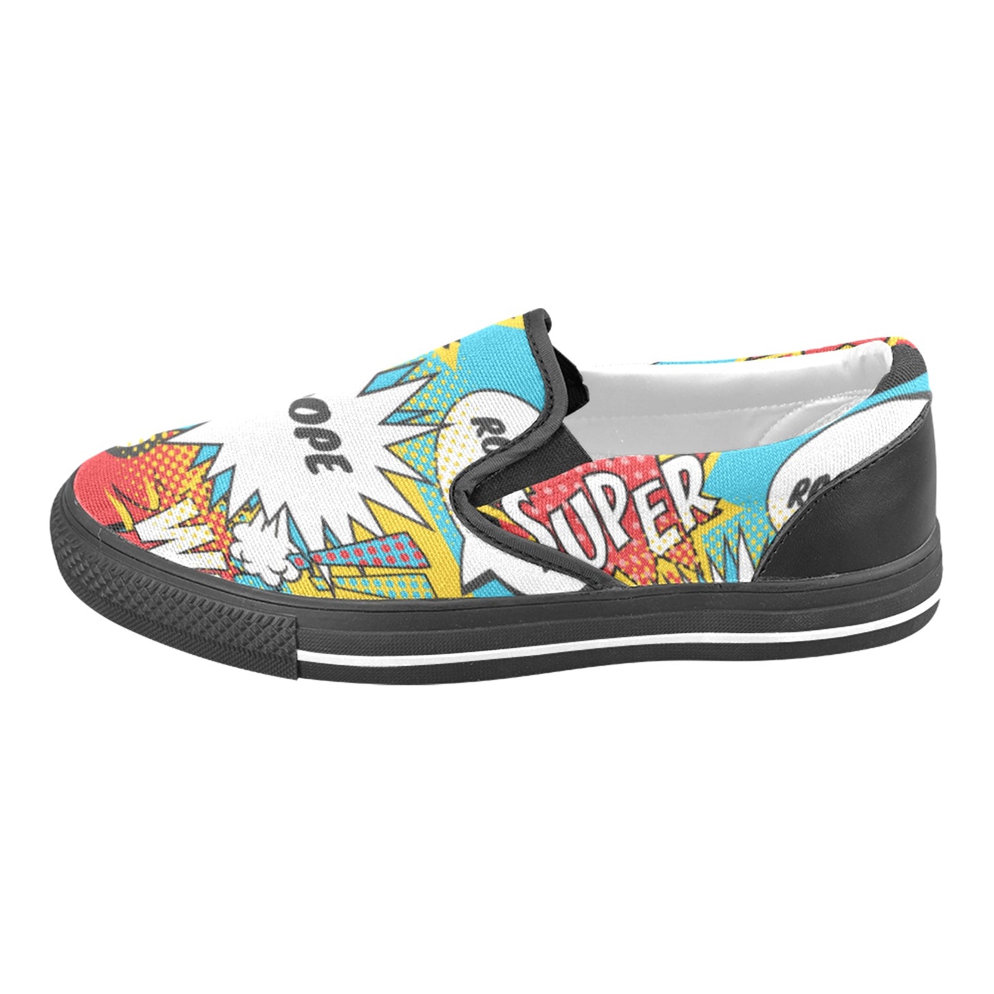 Comic Words Men's Slip-on Shoes