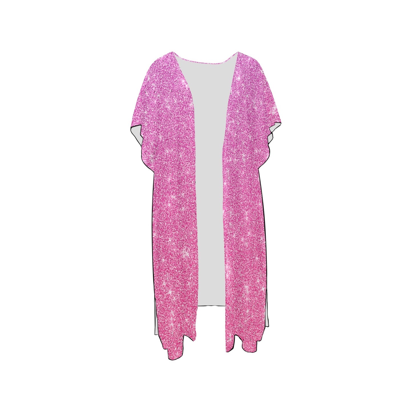 Pink Splash Chiffon Cover Up