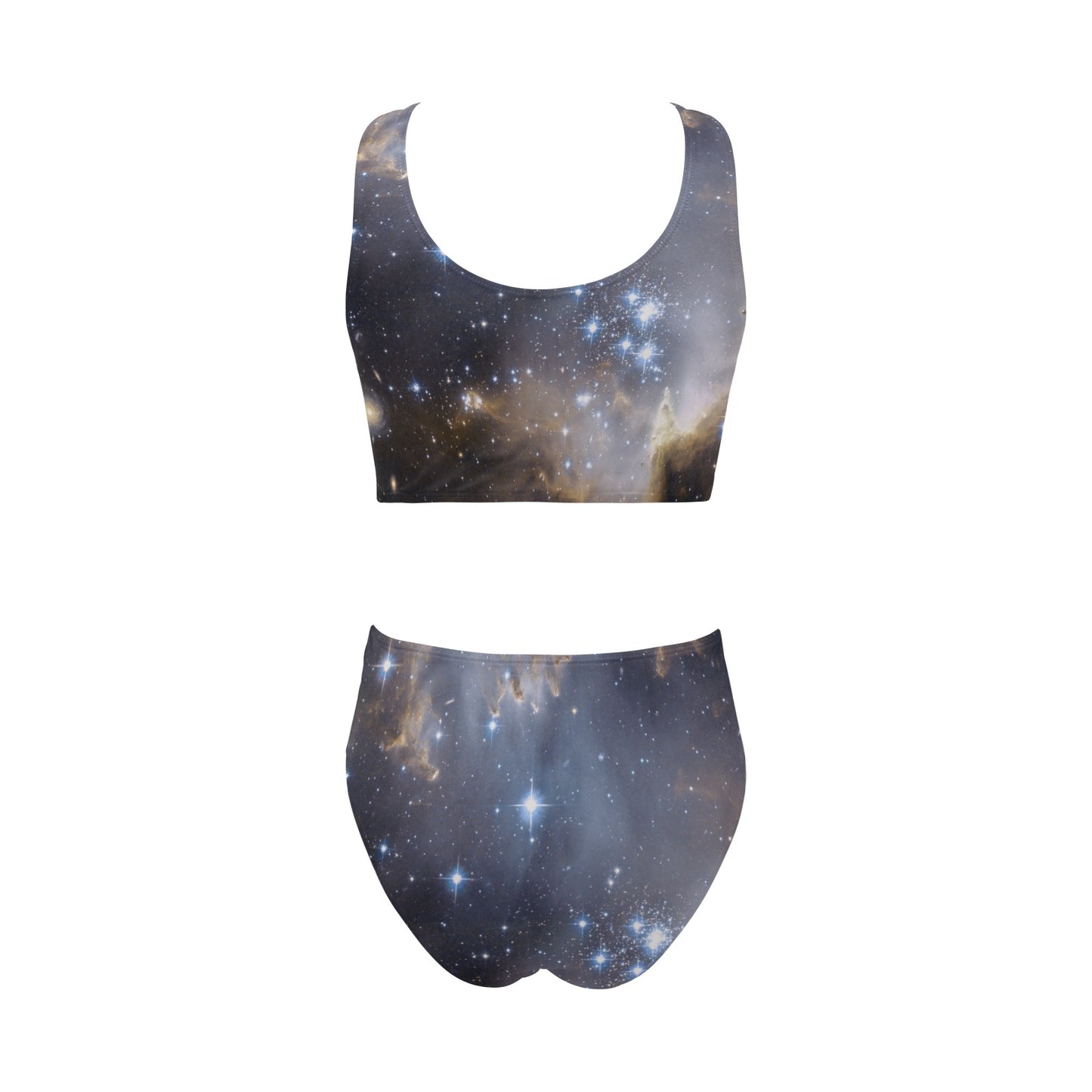 Night Galaxy Chest Bow Tie Bikini Swimsuit