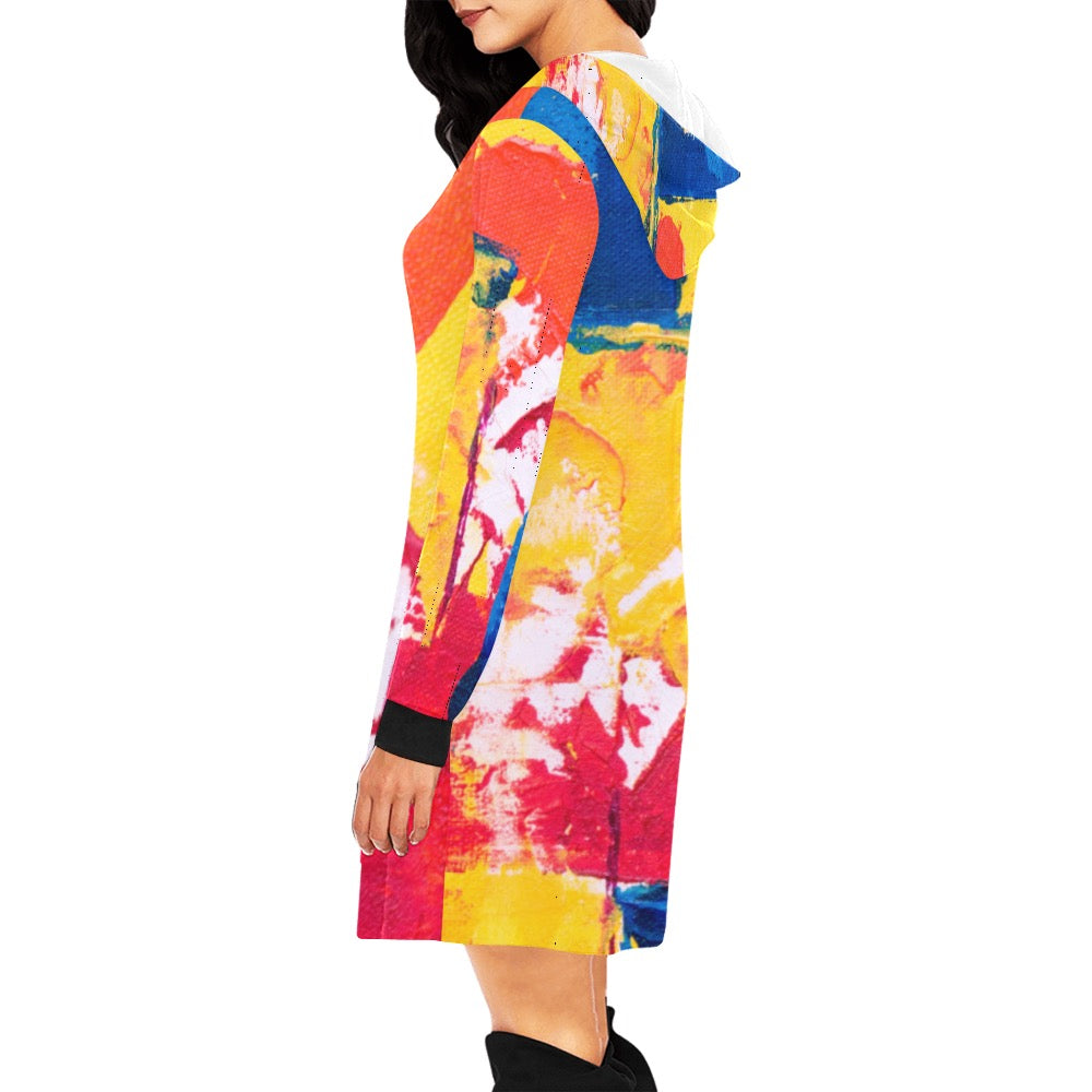 Mural Hoodie Mini Dress