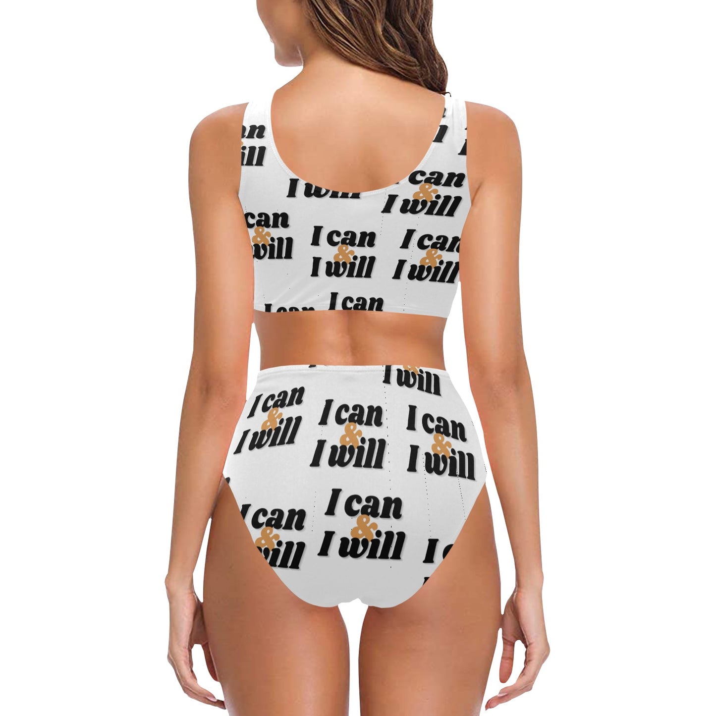 I Can & I Will Bow Tie Bikini Swimsuit