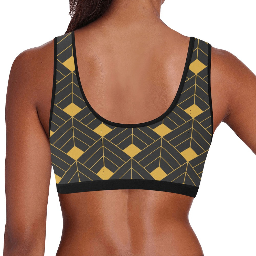 Gold Diamond Women's Sports Bra