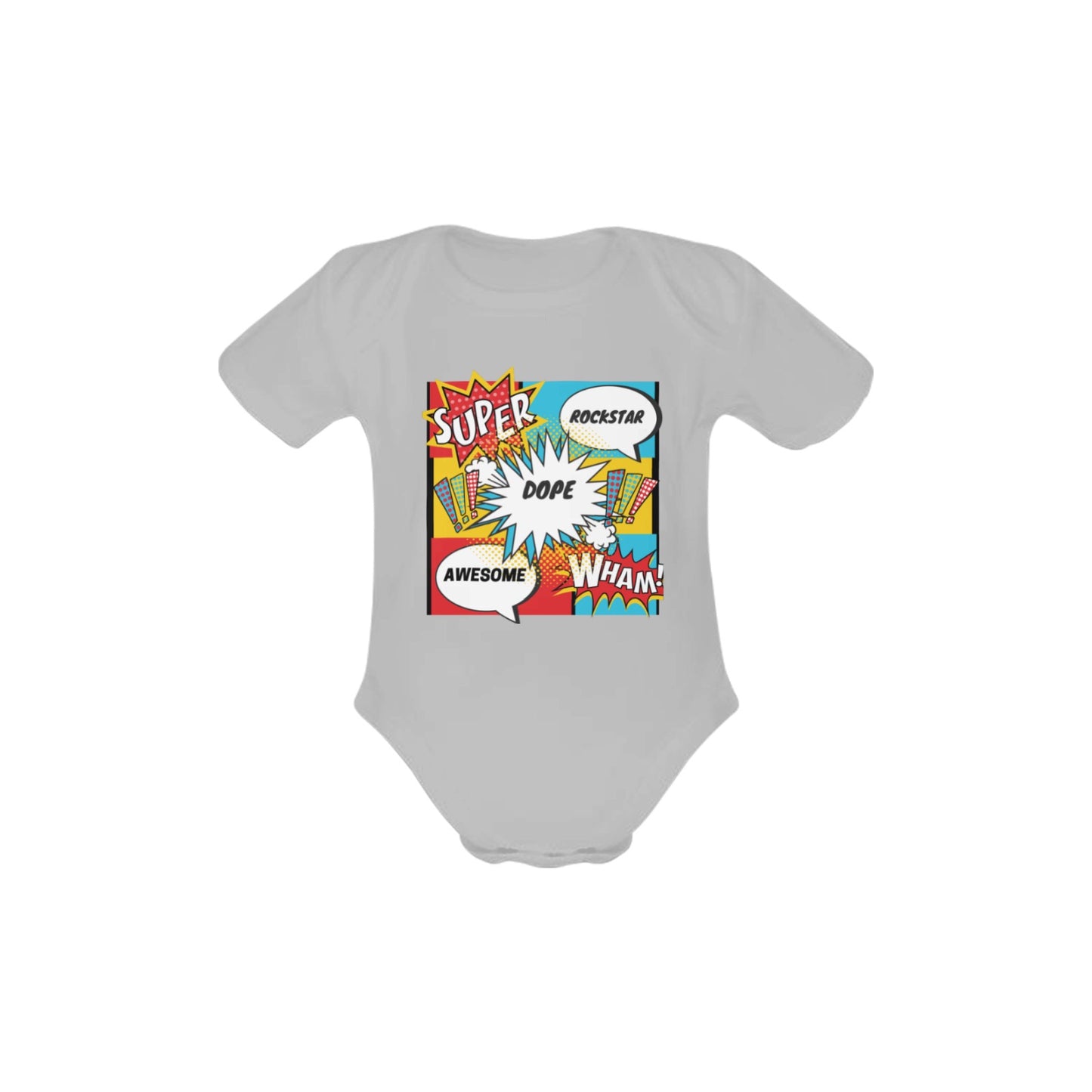 Comic Words Baby Onesie