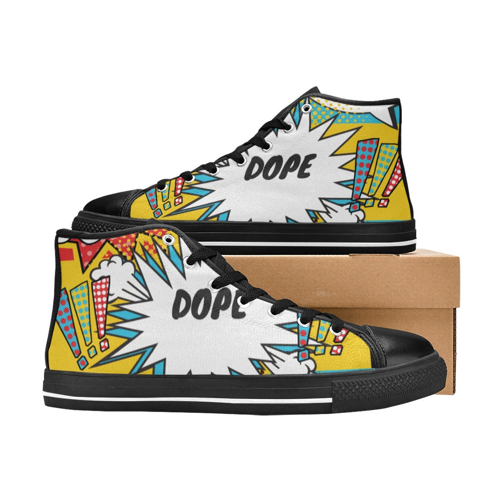 Comic Words High Top Shoes- Kids