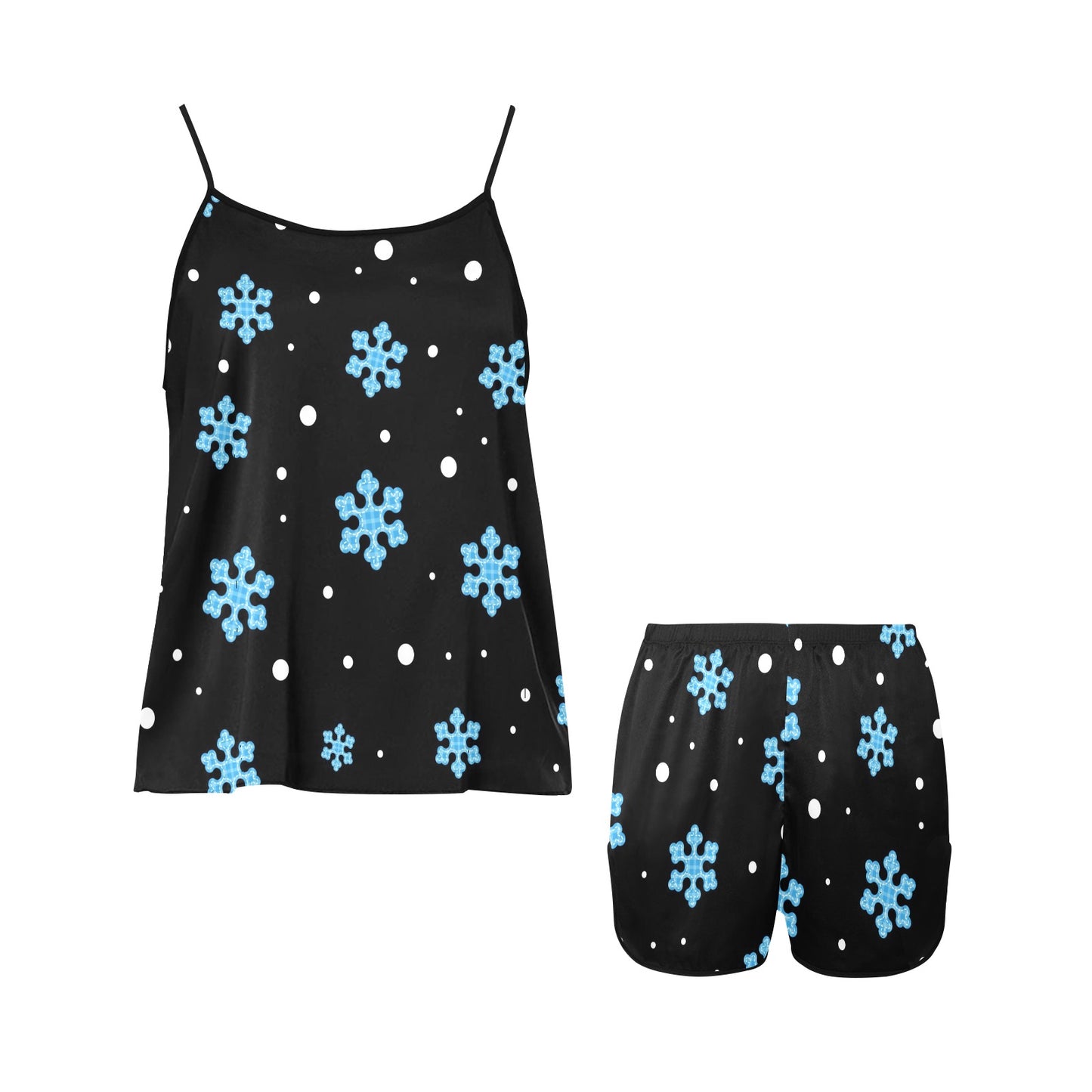 Night Snow Women's Spaghetti Strap Pajama Set