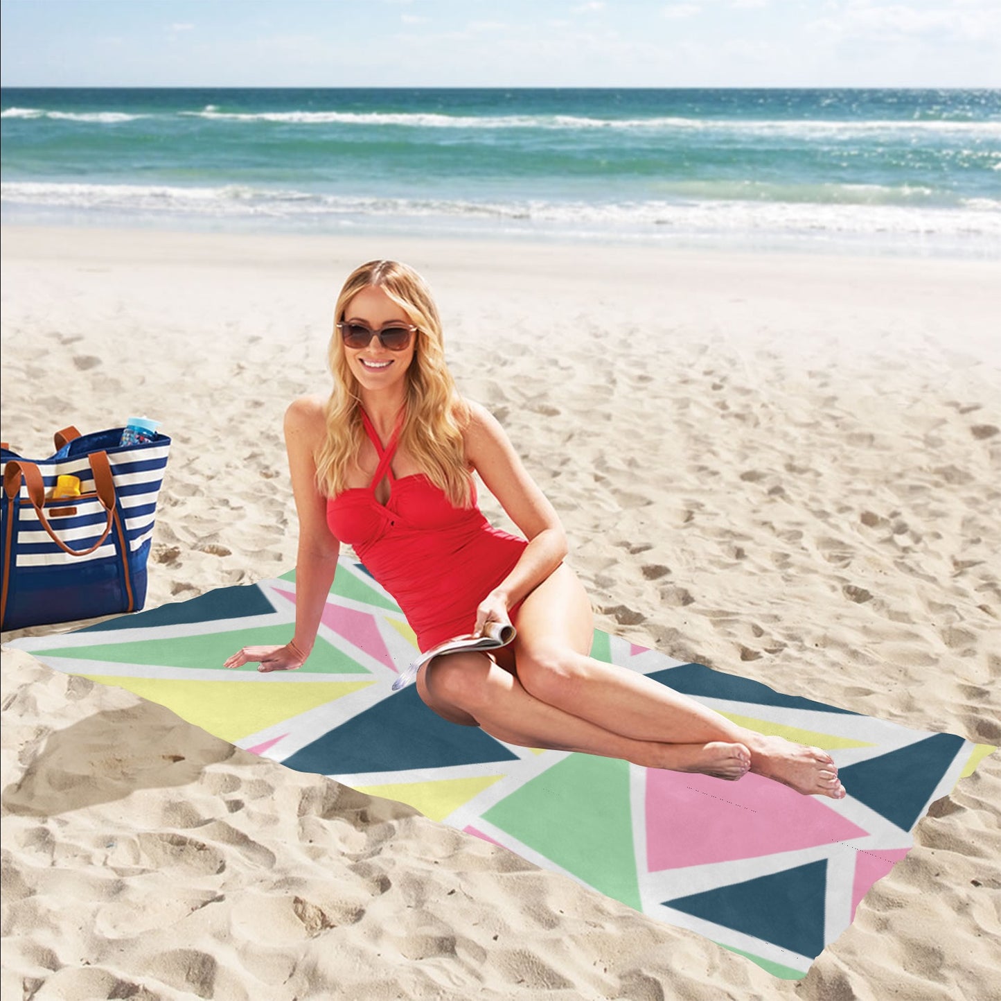 Color Angles Beach Towel 32"x 71"