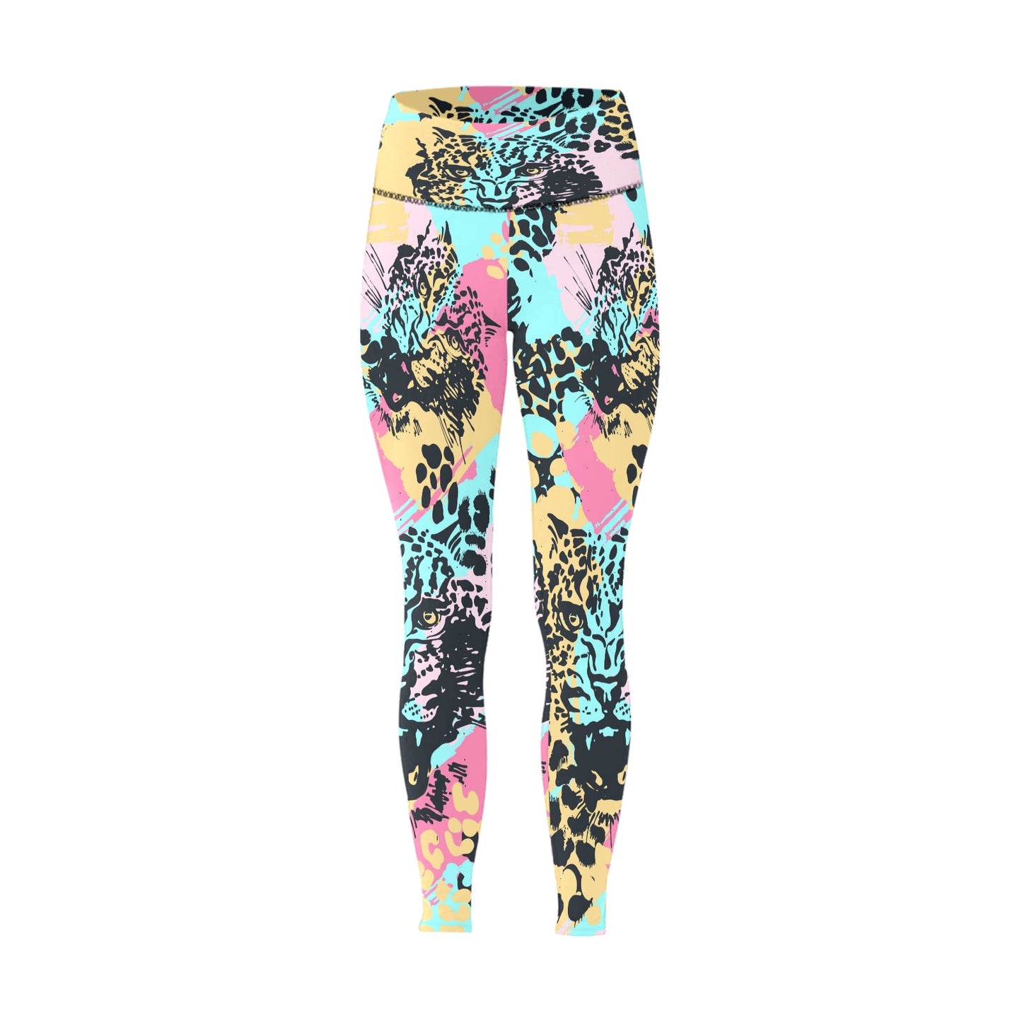 Abstract Leopard Women's High-Waisted Leggings