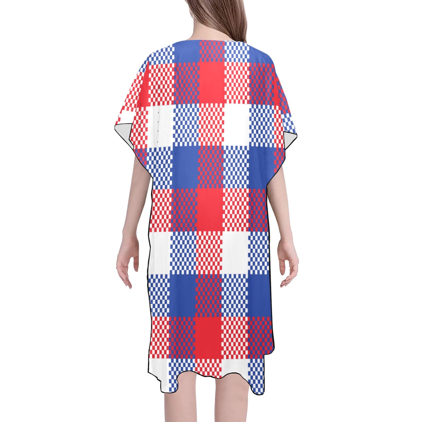 Red, White & Blue Chiffon Cover Up