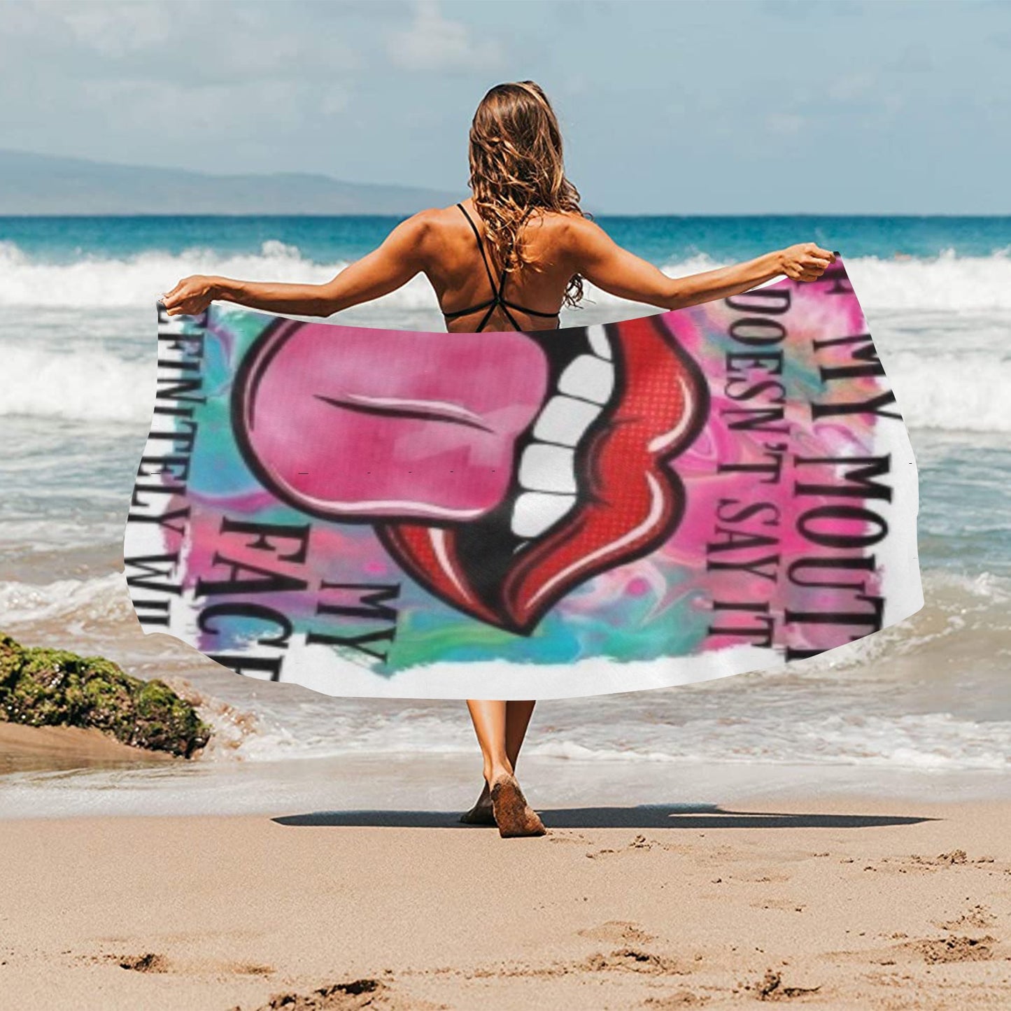 My Mouth Beach Towel 32"x 71"