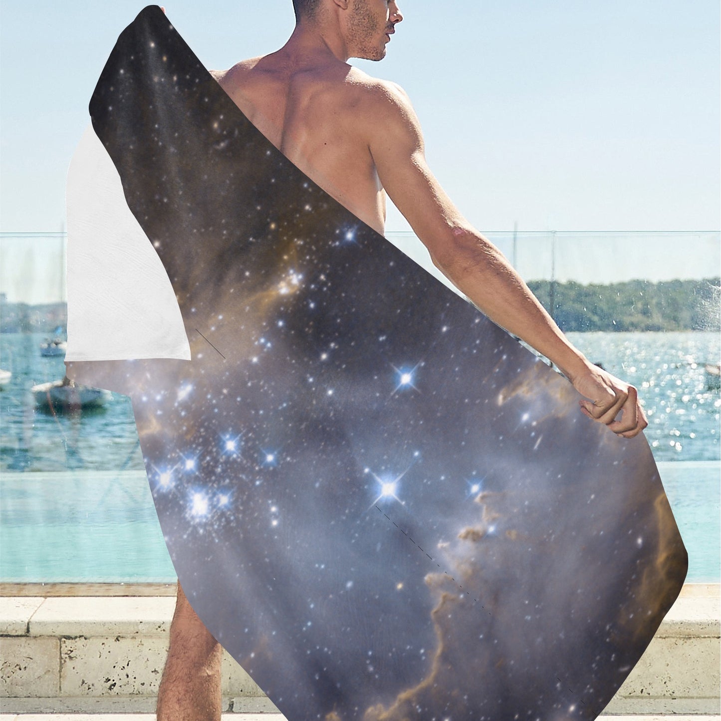 Night Galaxy Beach Towel 32"x 71"