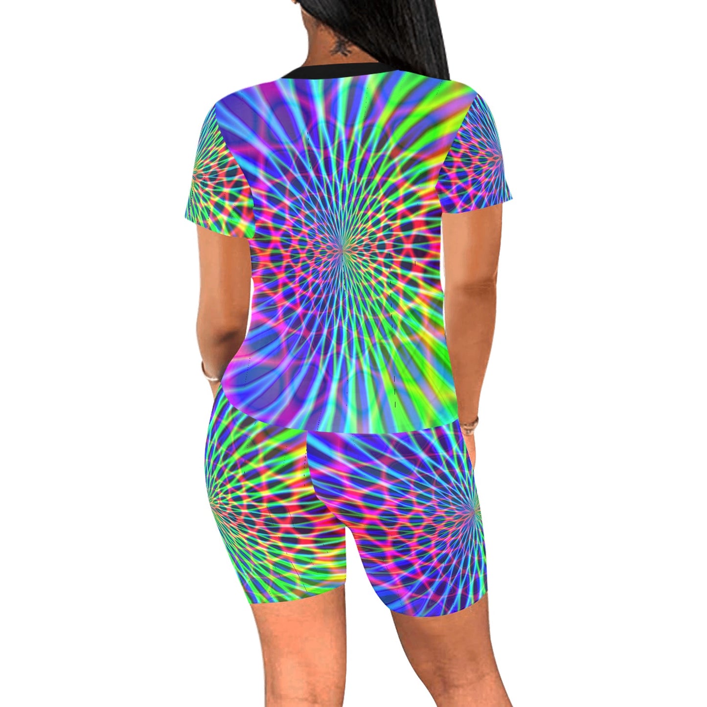 Abstract Rainbow Women's Short Set