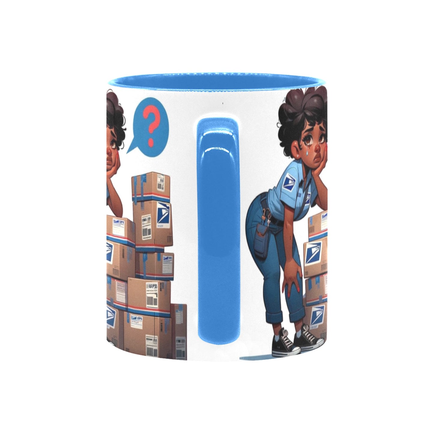 Postal Service Girl Custom Inner Color Mug (11oz)