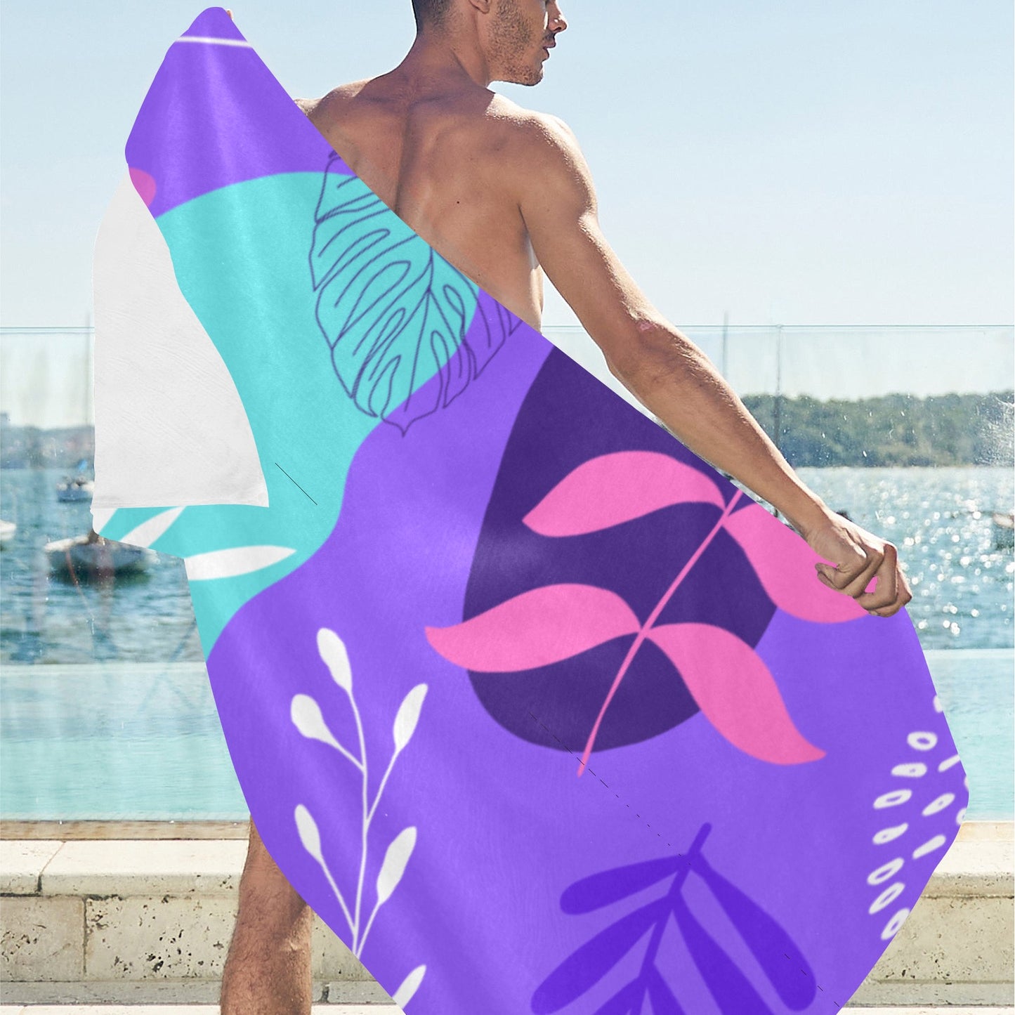 Party Palms Beach Towel 32"x 71"