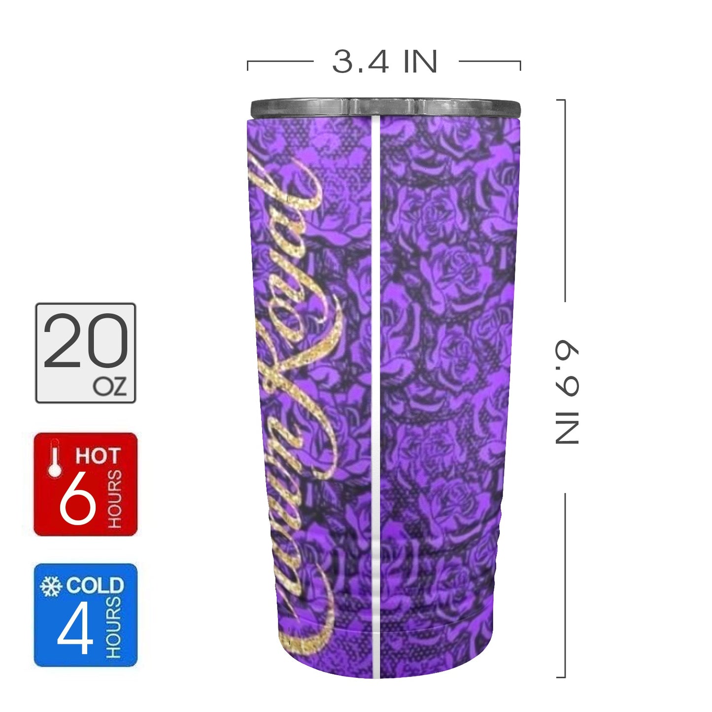 Crown Royal 20oz Insulated Stainless Steel Mobile Tumbler