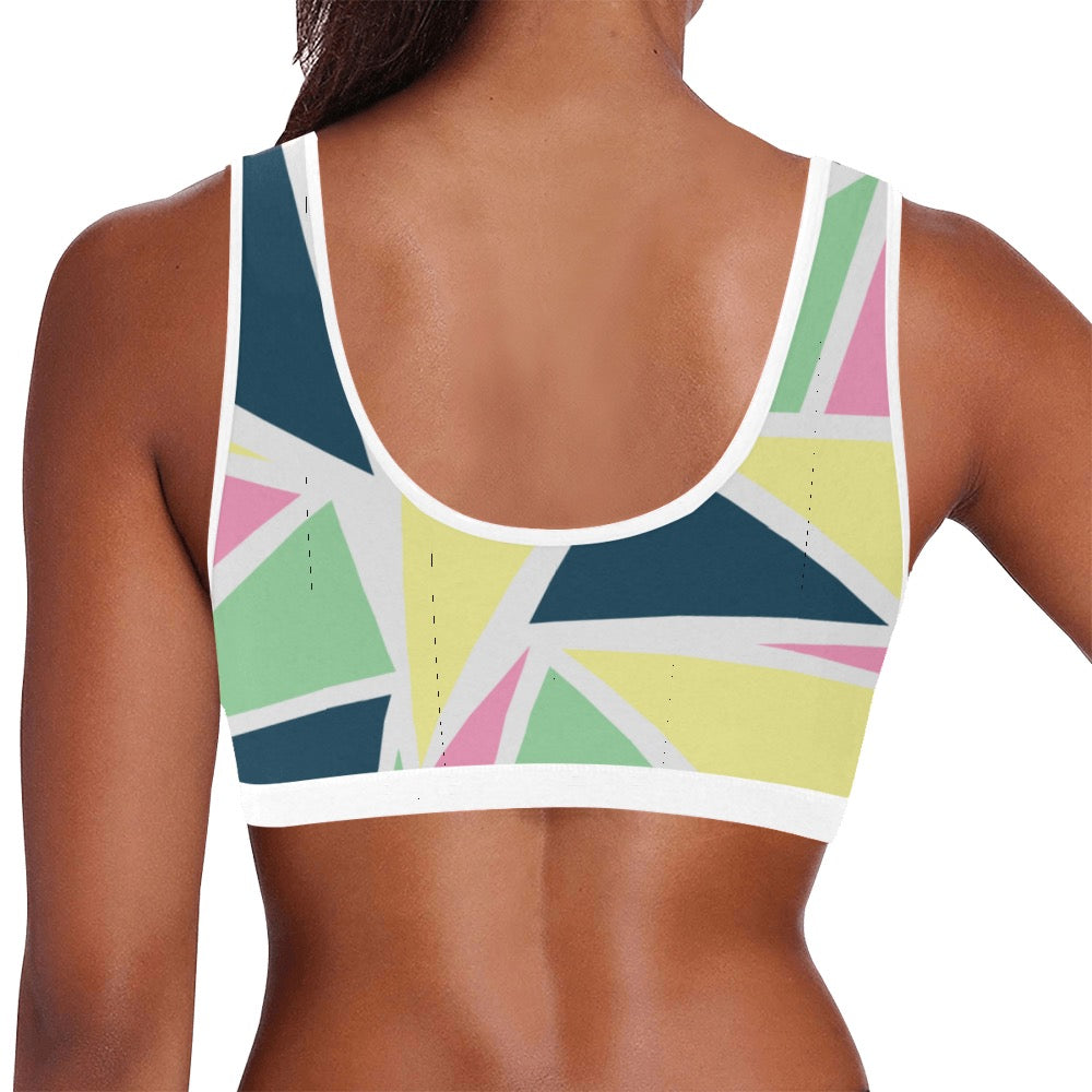 Colored Angles Women's Sports Bra