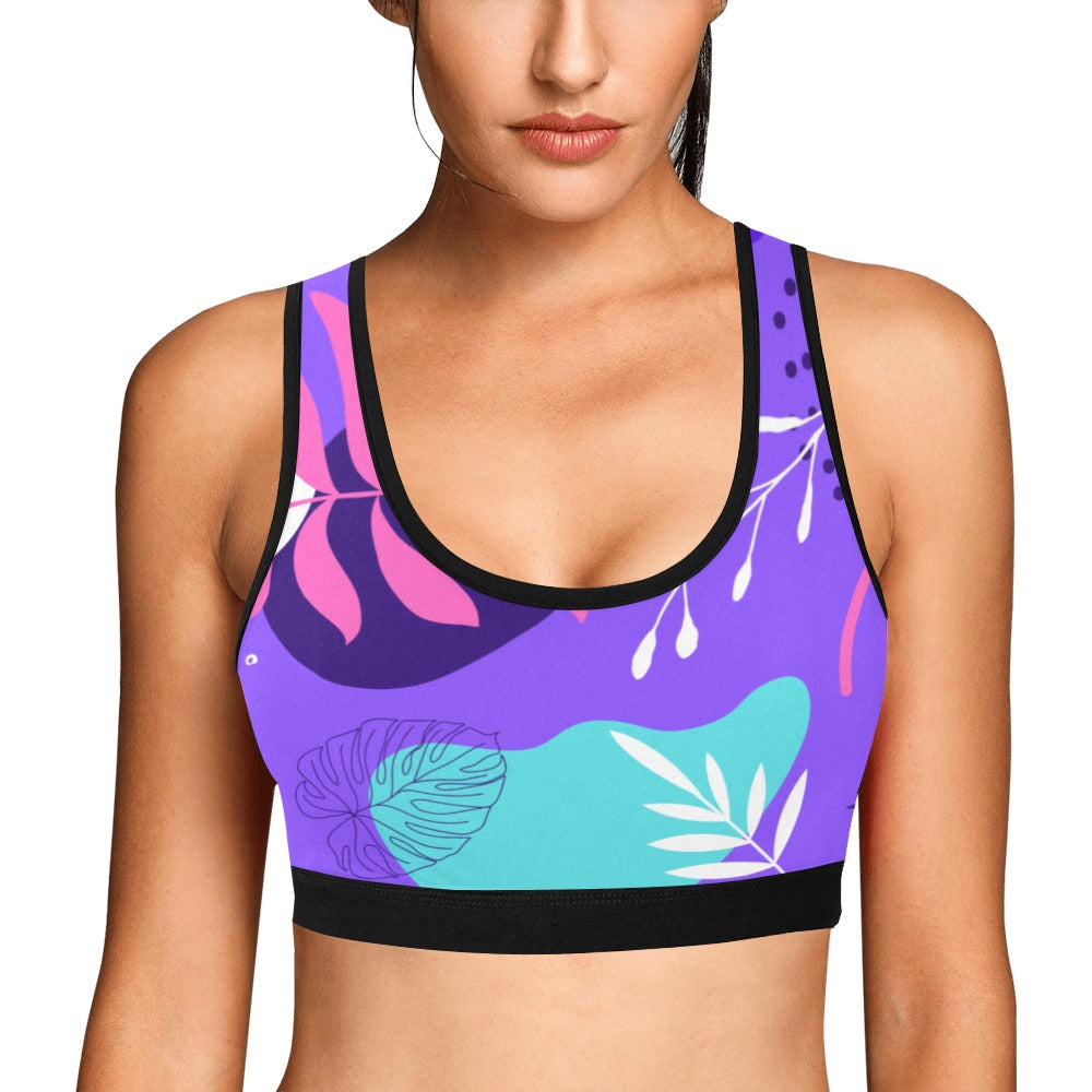 Purple Palms Women's Sports Bra