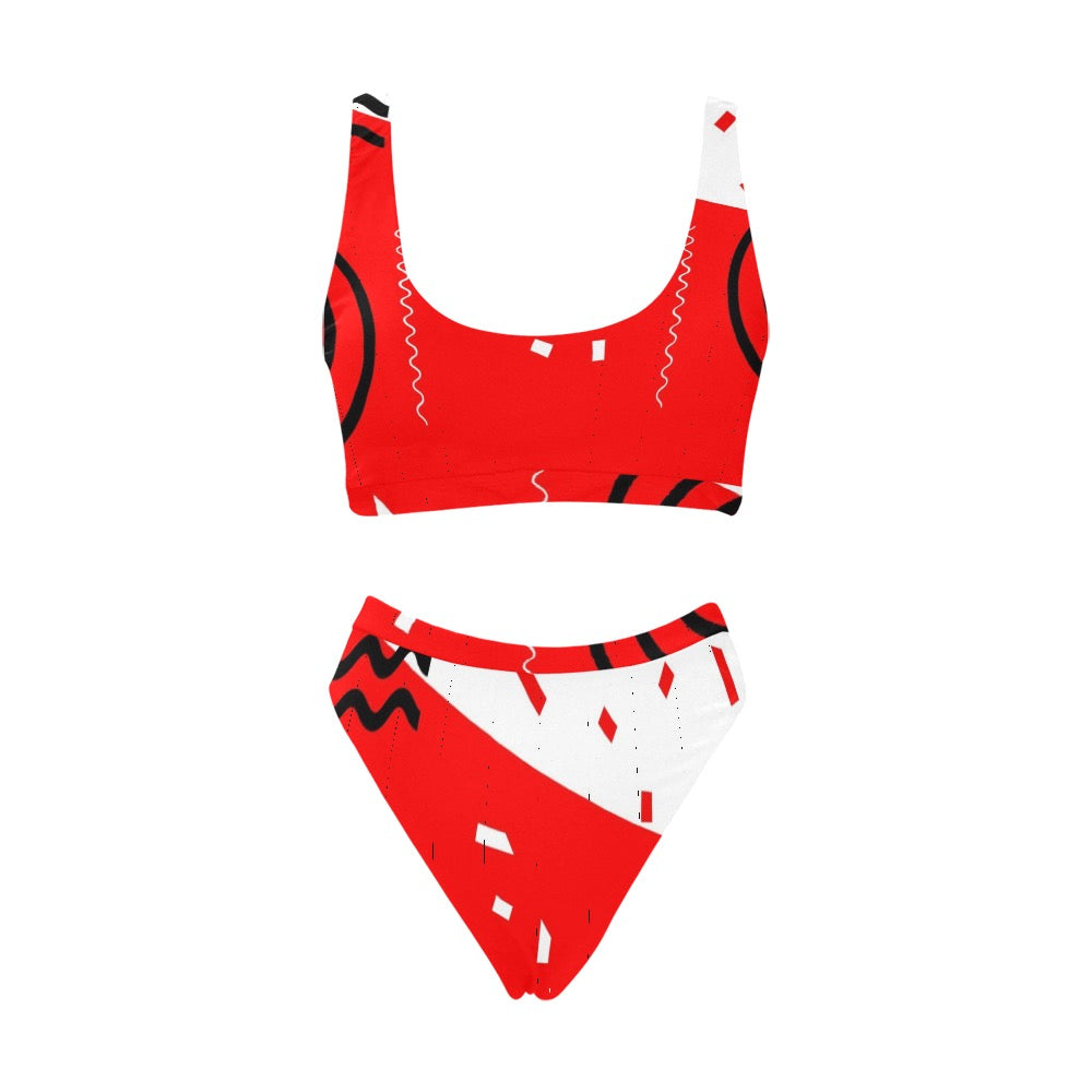 Red Does It Good Sport Swimsuit