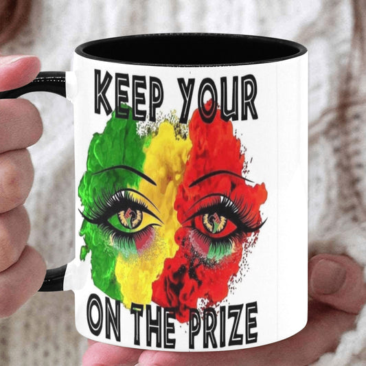 Keep Your Eyes On The Prize Custom Inner Color Mug (11oz)