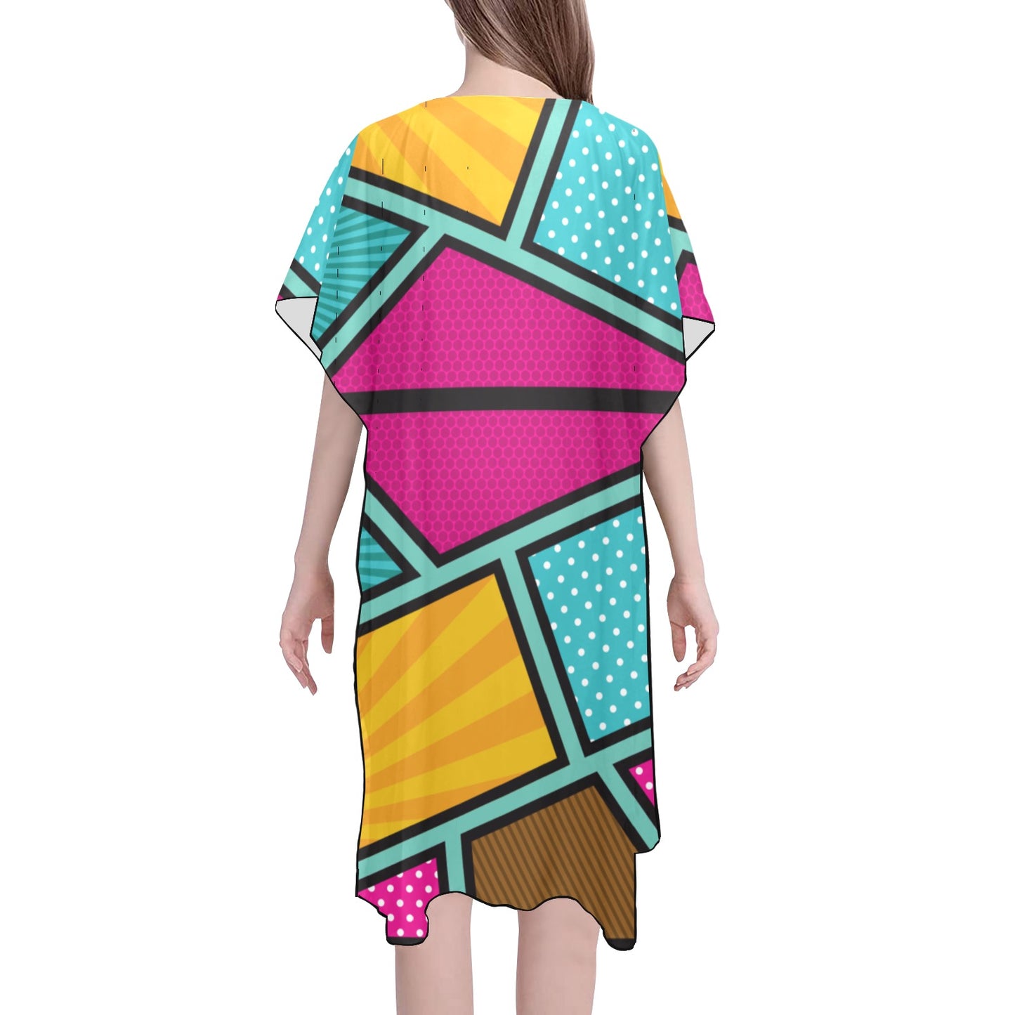 Geo Colorful Chiffon Cover Up