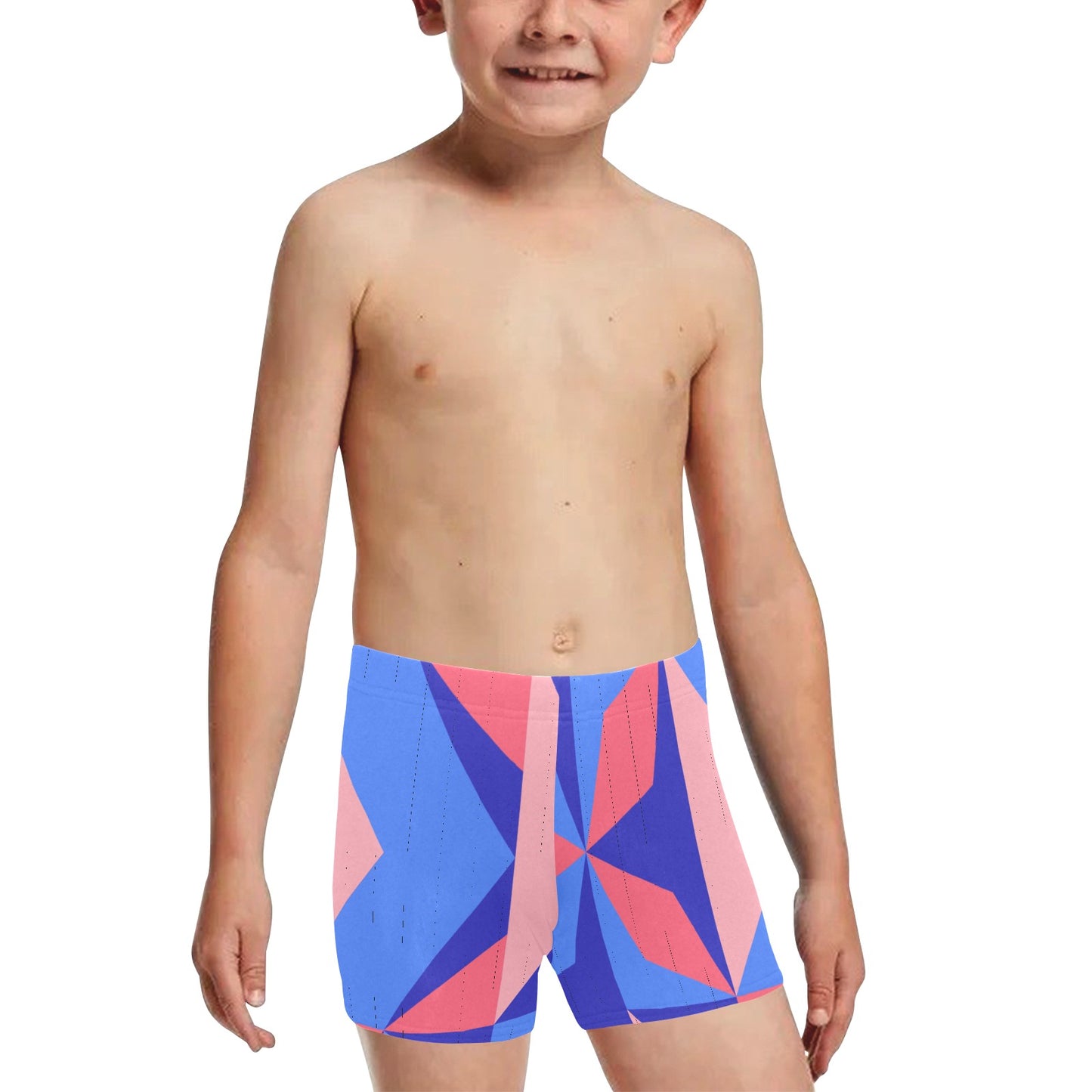 Color Abstract Little Boys' Swimming Trunks