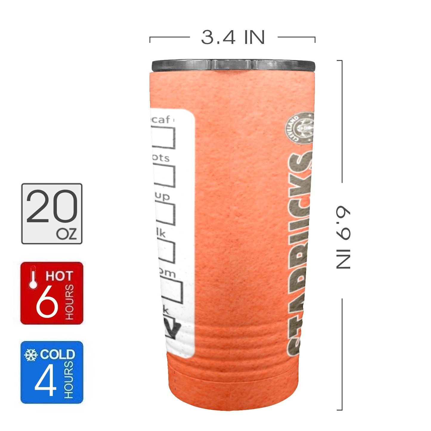 Browns 20oz Insulated Stainless Steel Mobile Tumbler