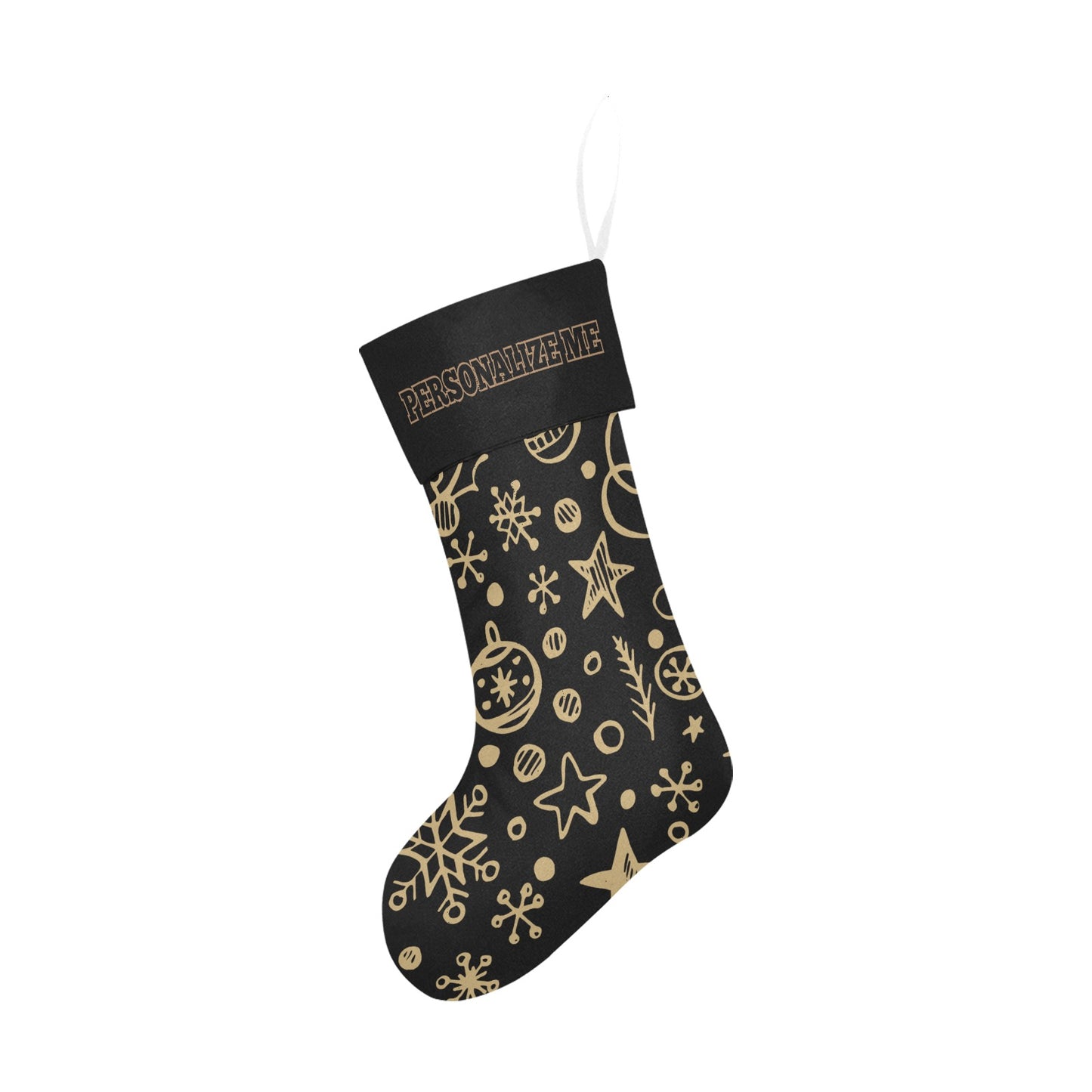 Gold Ornaments- Christmas Stocking