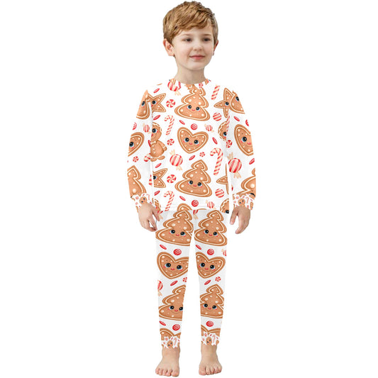 Ginger Christmas Little Kids' Crew Neck Long Pajama Set