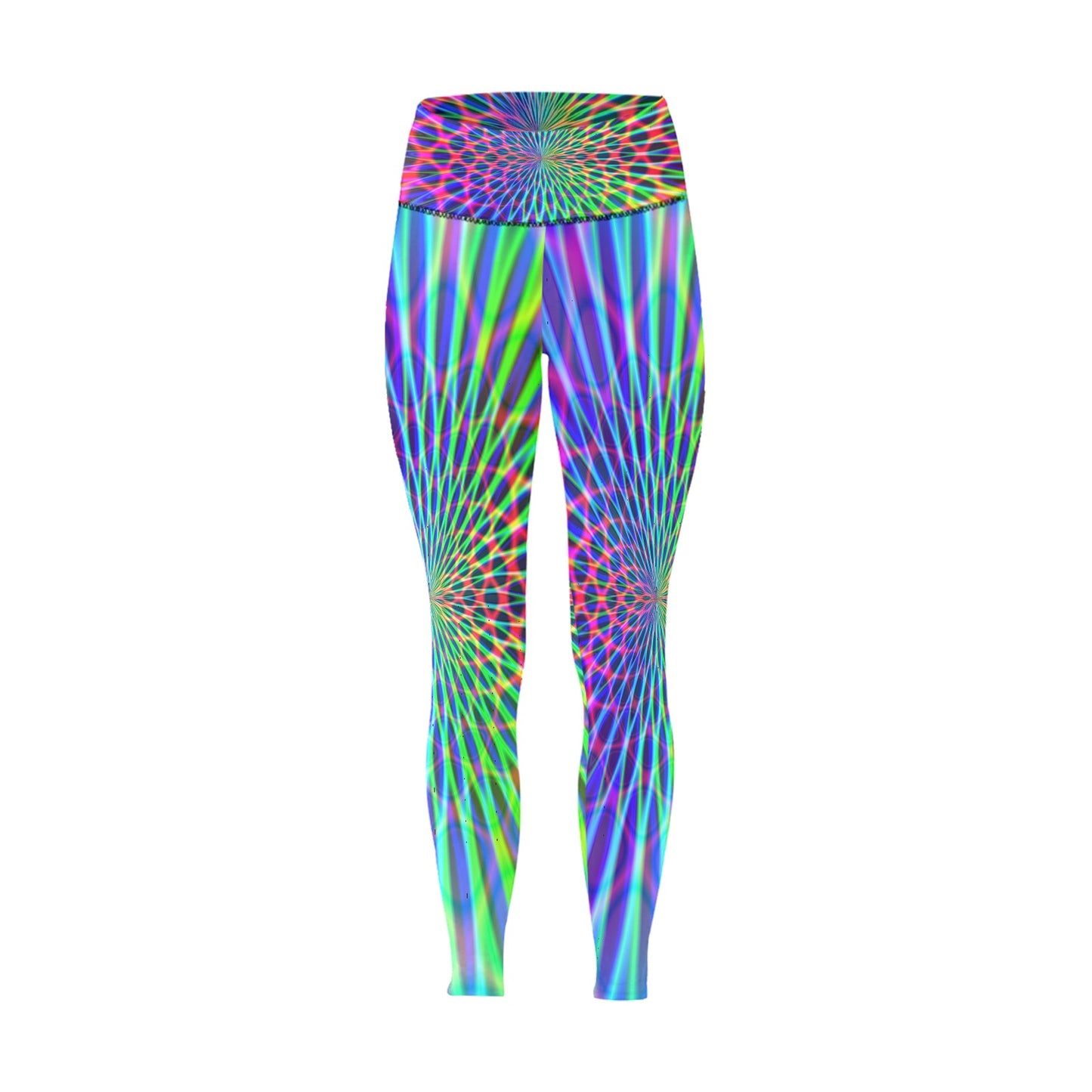 Abstract Rainbow Women's High-Waisted Leggings