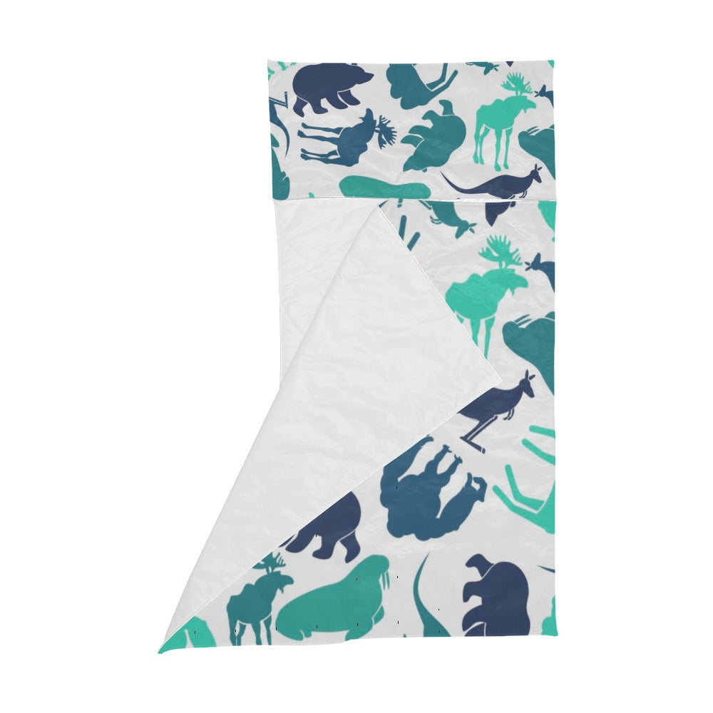 Blue Animals Kids' Sleeping Bag