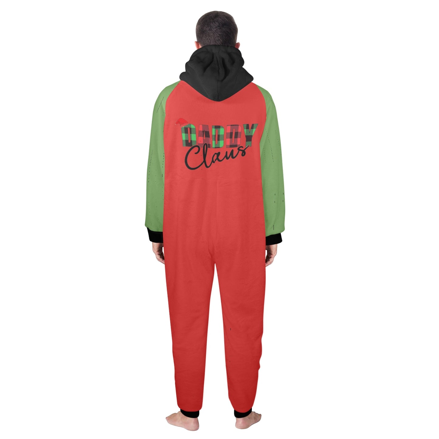 Daddy Claus- Christmas Unisex One-Piece Zip Up Hooded Pajamas