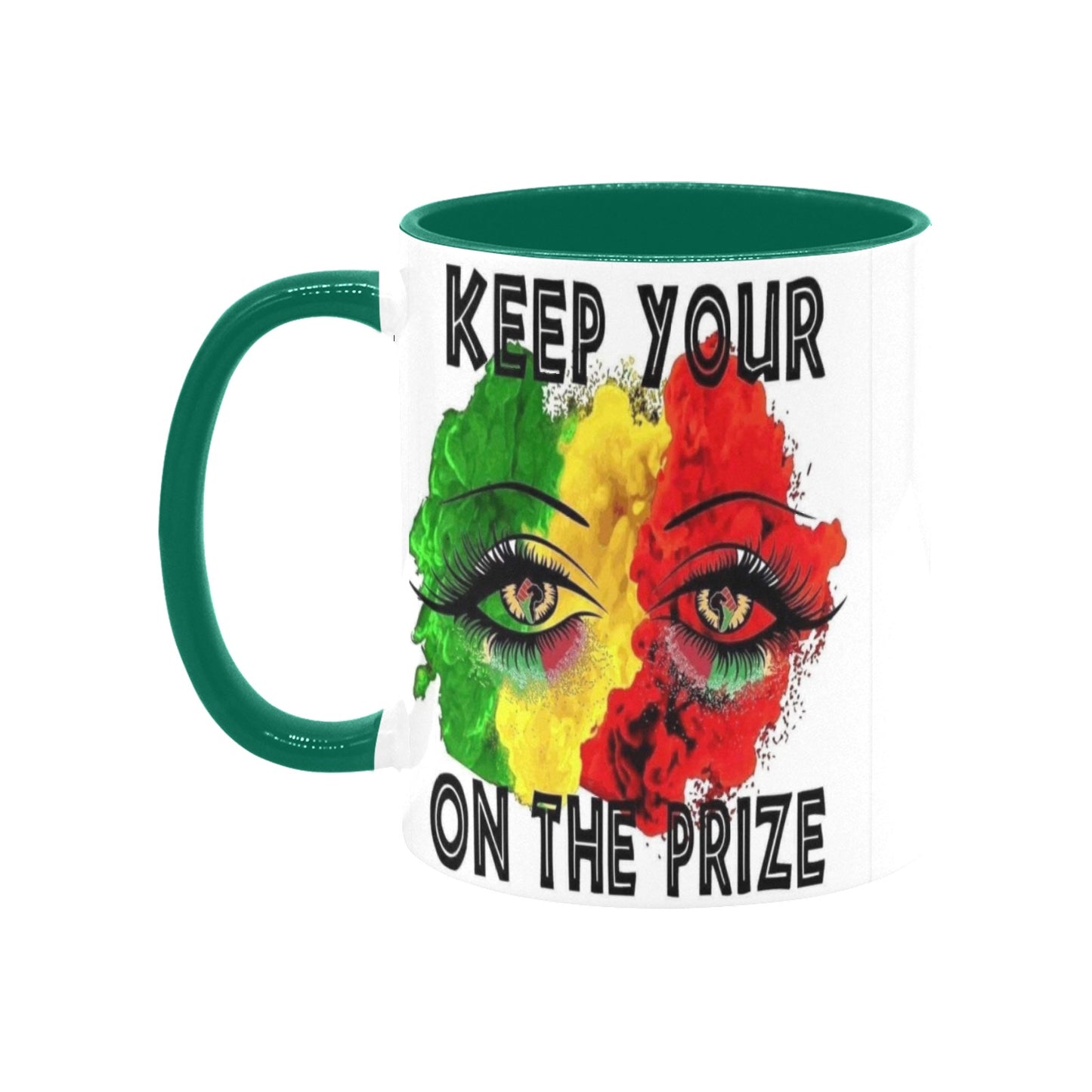 Keep Your Eyes On The Prize Custom Inner Color Mug (11oz)