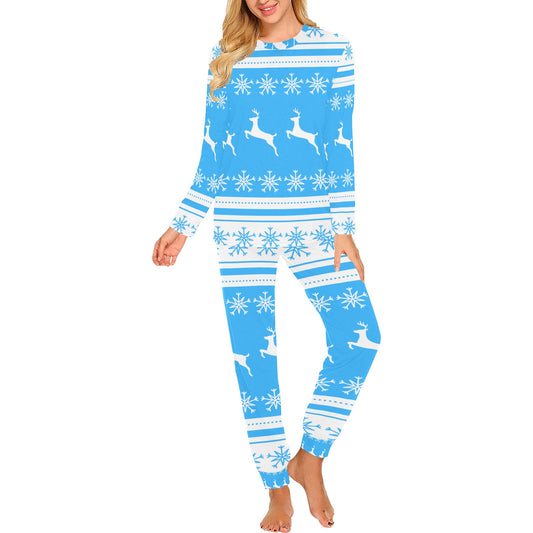 Deers In The Snow Christmas Women's Pajama Set