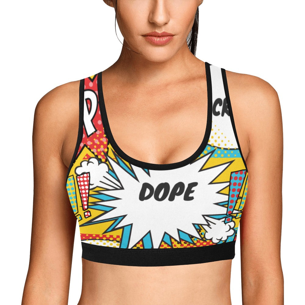 Comic Words Women's Sports Bra