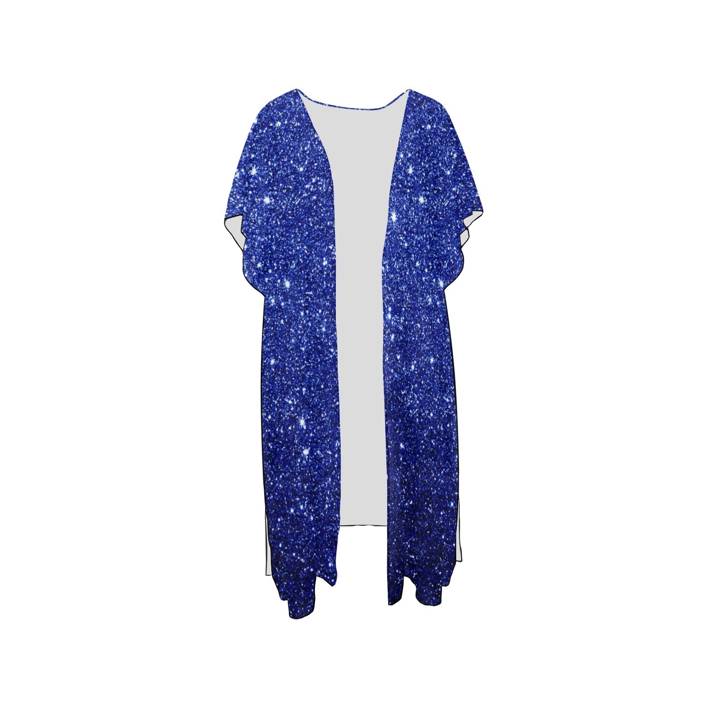 Blue Shimmer Chiffon Cover Up